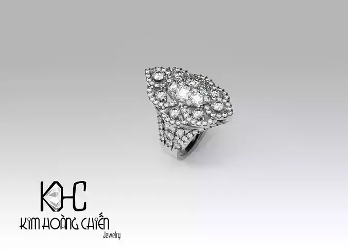 Rings-NN1037-3dm with diamond -1 Files 3D print model  3D print model