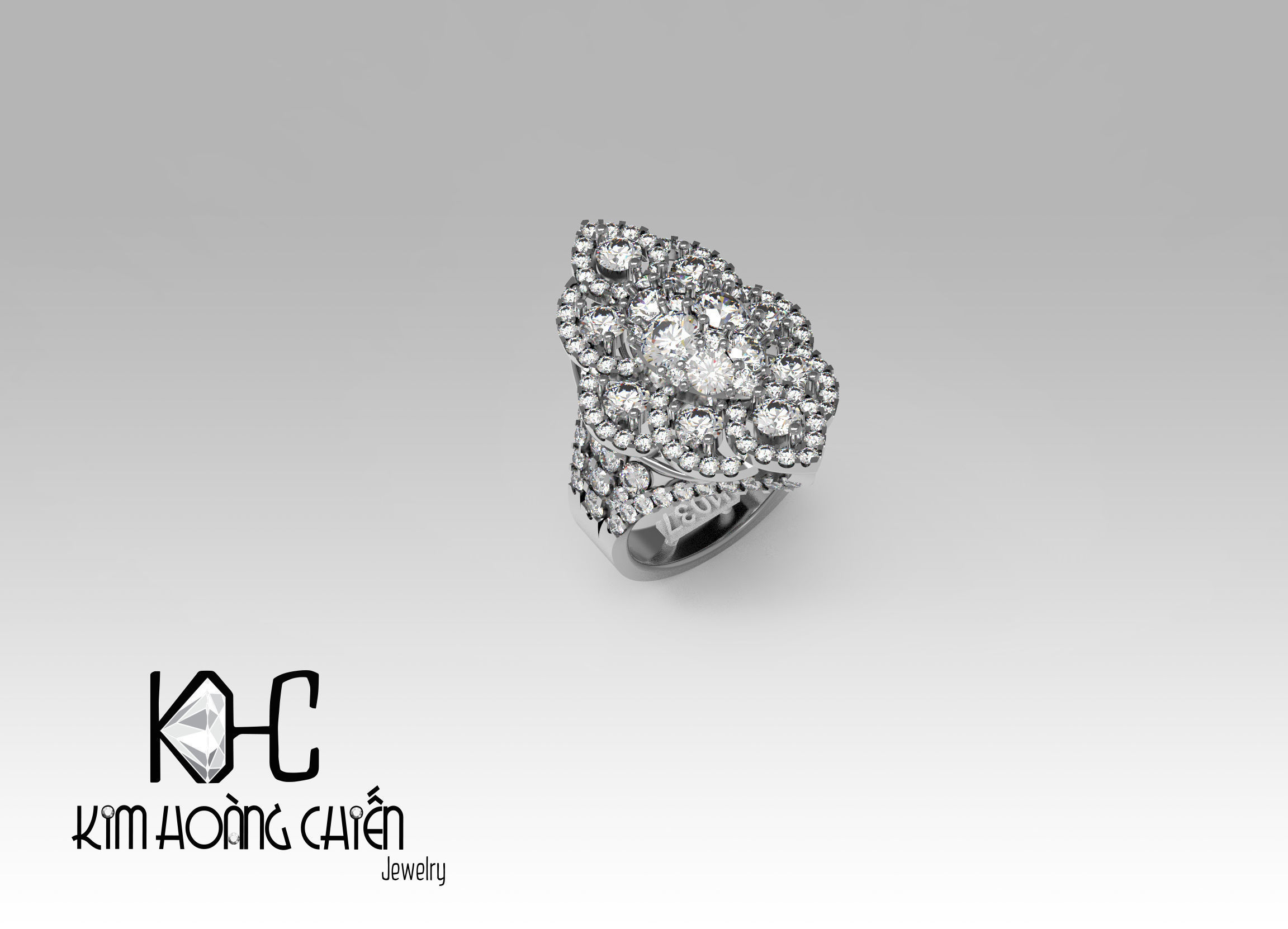 Rings-NN1037-3dm with diamond -1 Files 3D print model  3D print model_5