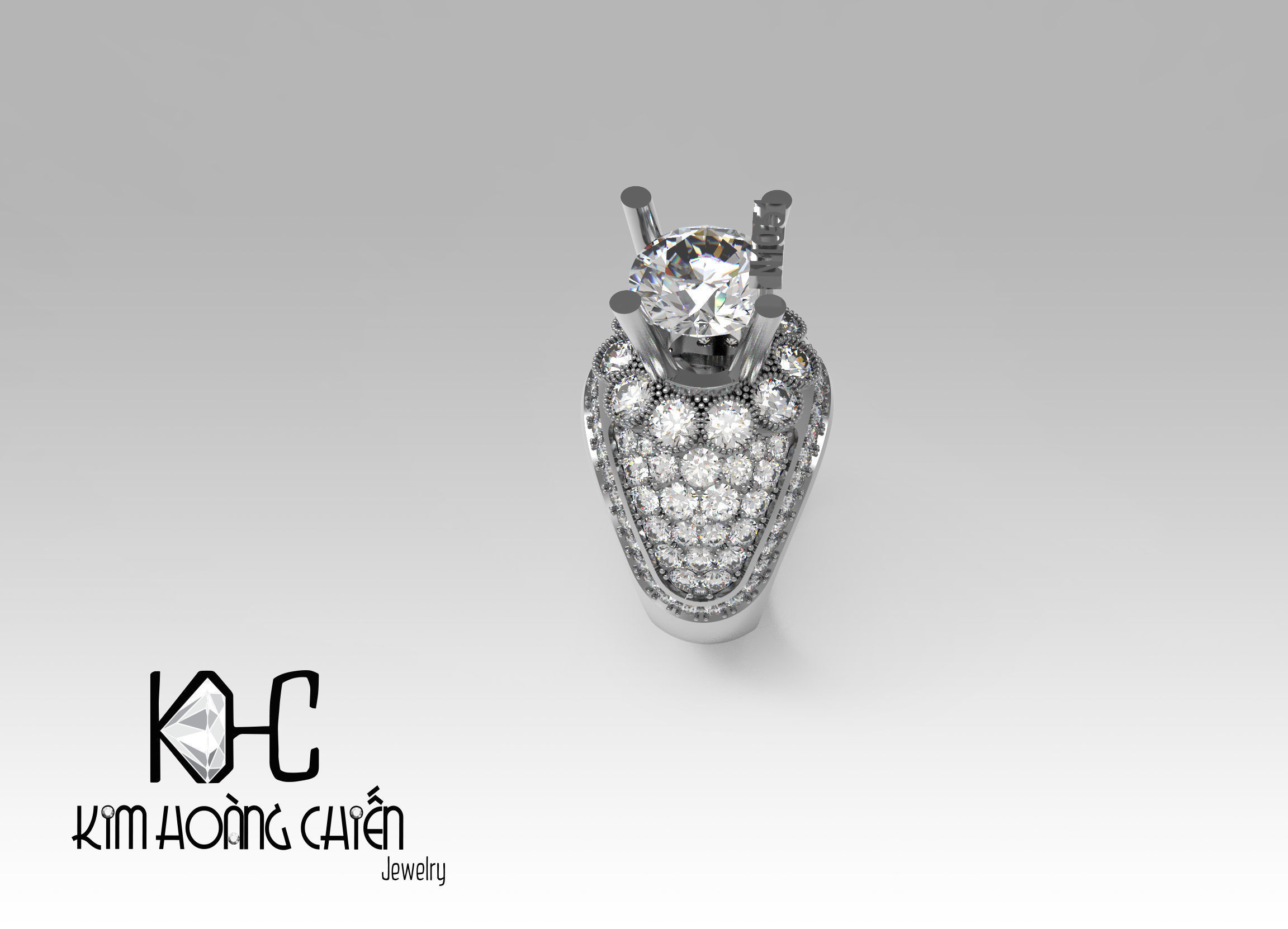 Rings-NN1051-3dm with diamond -1 Files 3D print model 3D print model_8
