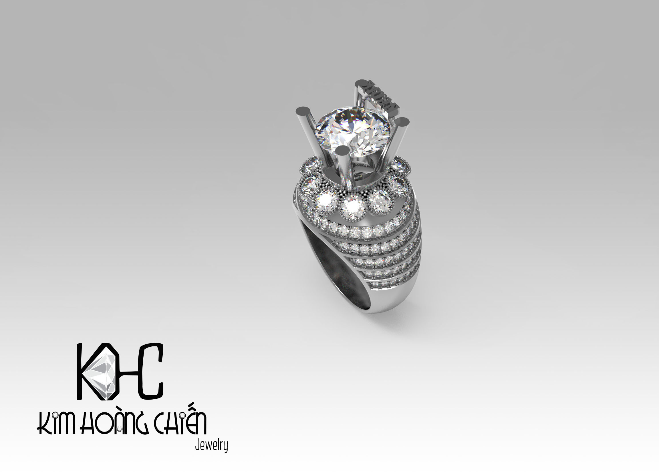 Rings-NN1052-3dm with diamond -1 Files 3D print model 3D print model_7