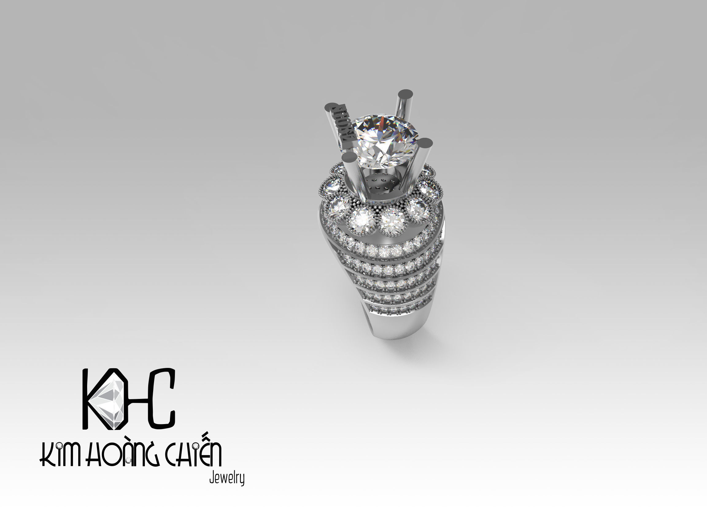 Rings-NN1052-3dm with diamond -1 Files 3D print model 3D print model_3