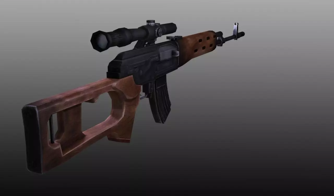 Sniper Rifle Free low-poly 3D model