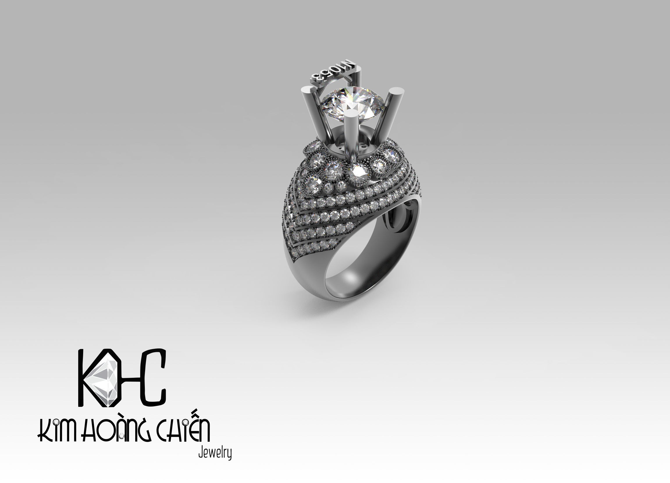 Rings-NN1053-3dm with diamond -1 Files 3D print model  3D print model_9
