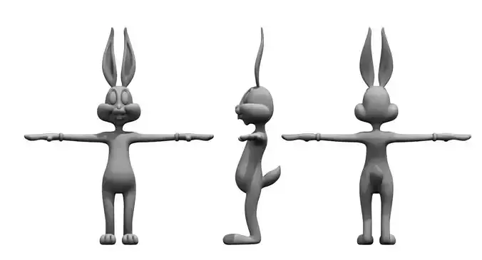 rabbit cartoon 3d model