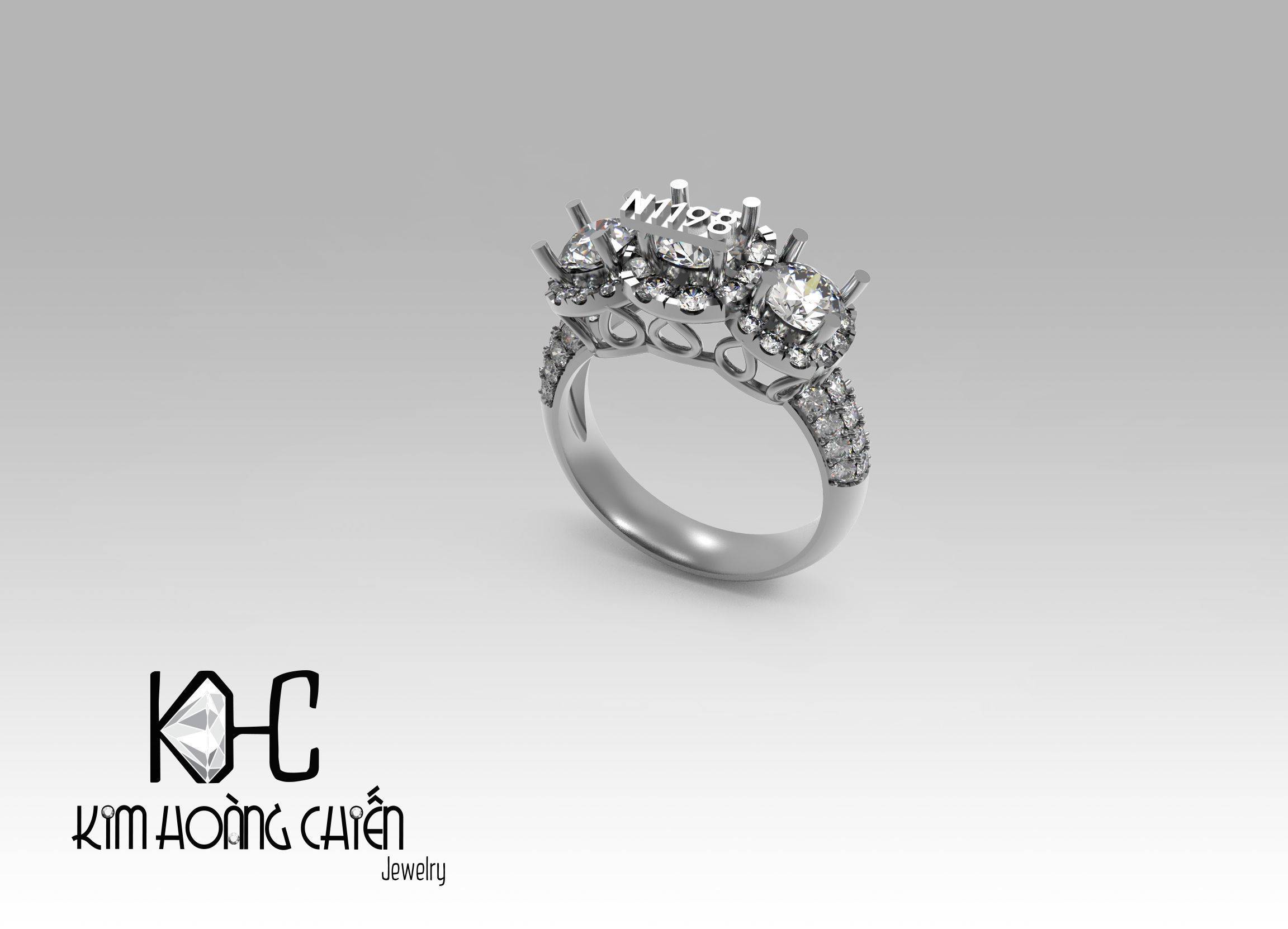 Rings-NN1198-3dm with diamond -1 Files 3D print model  3D print model_6