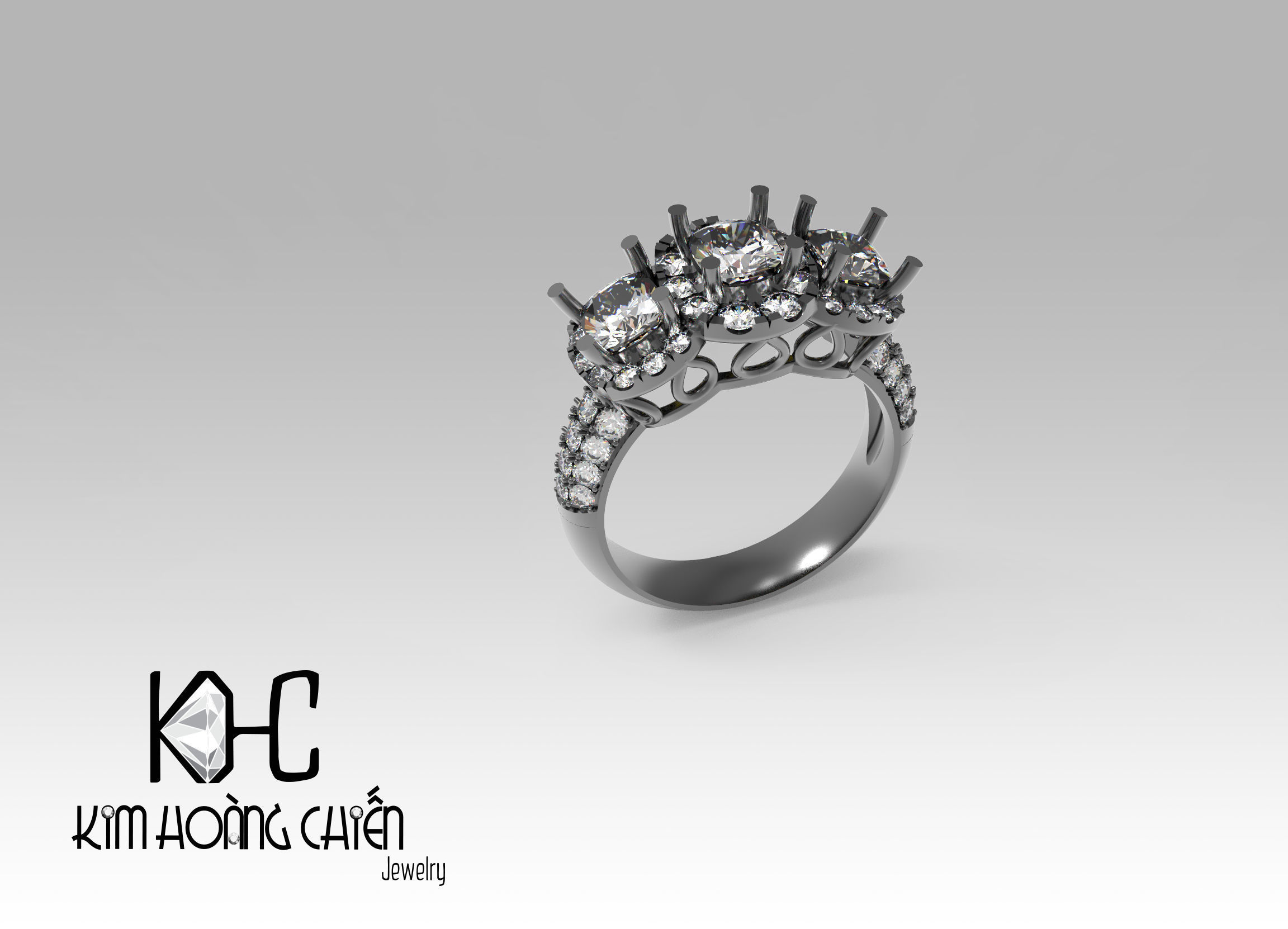 Rings-NN1198-3dm with diamond -1 Files 3D print model  3D print model_5