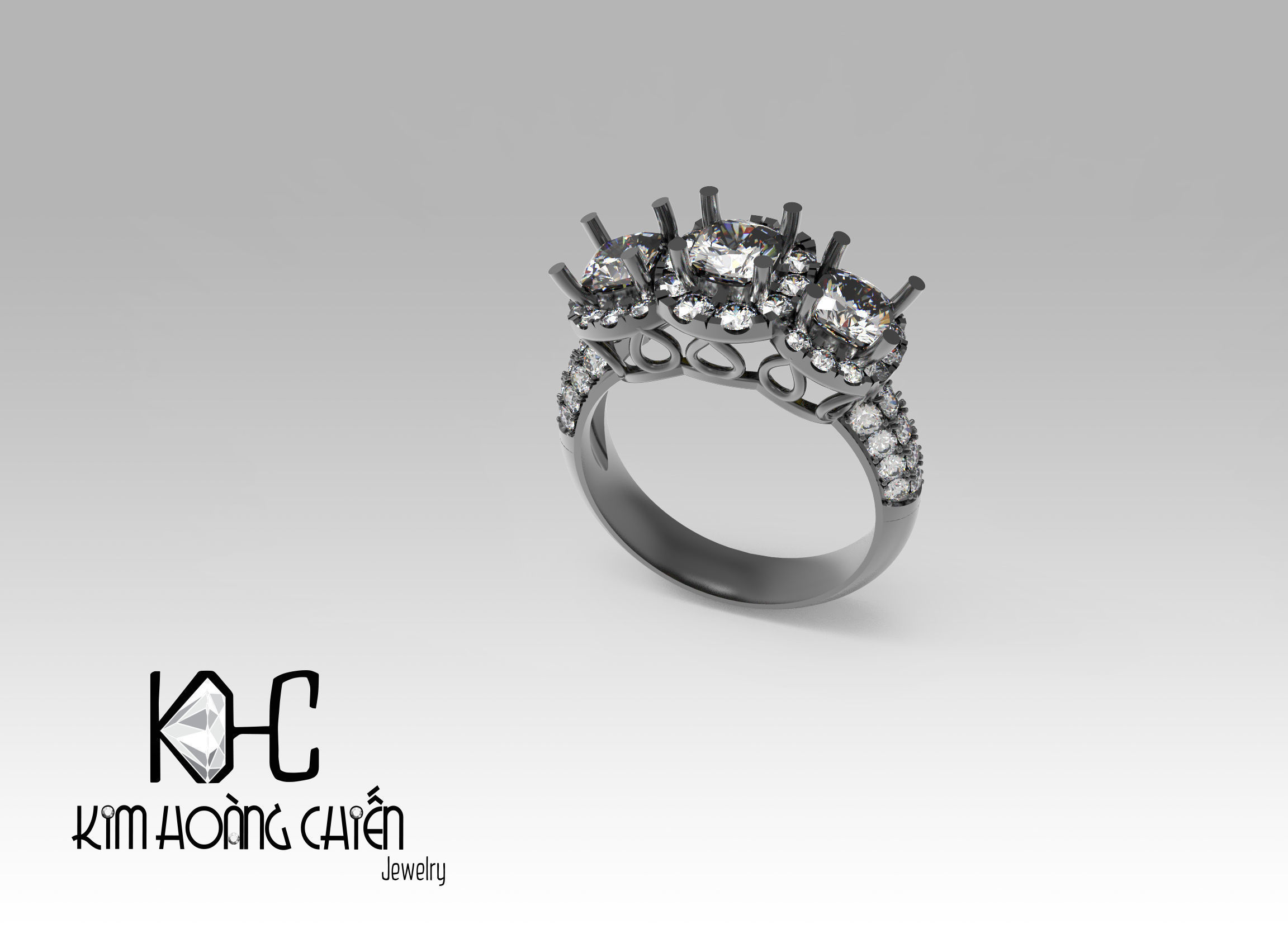 Rings-NN1198-3dm with diamond -1 Files 3D print model  3D print model_6