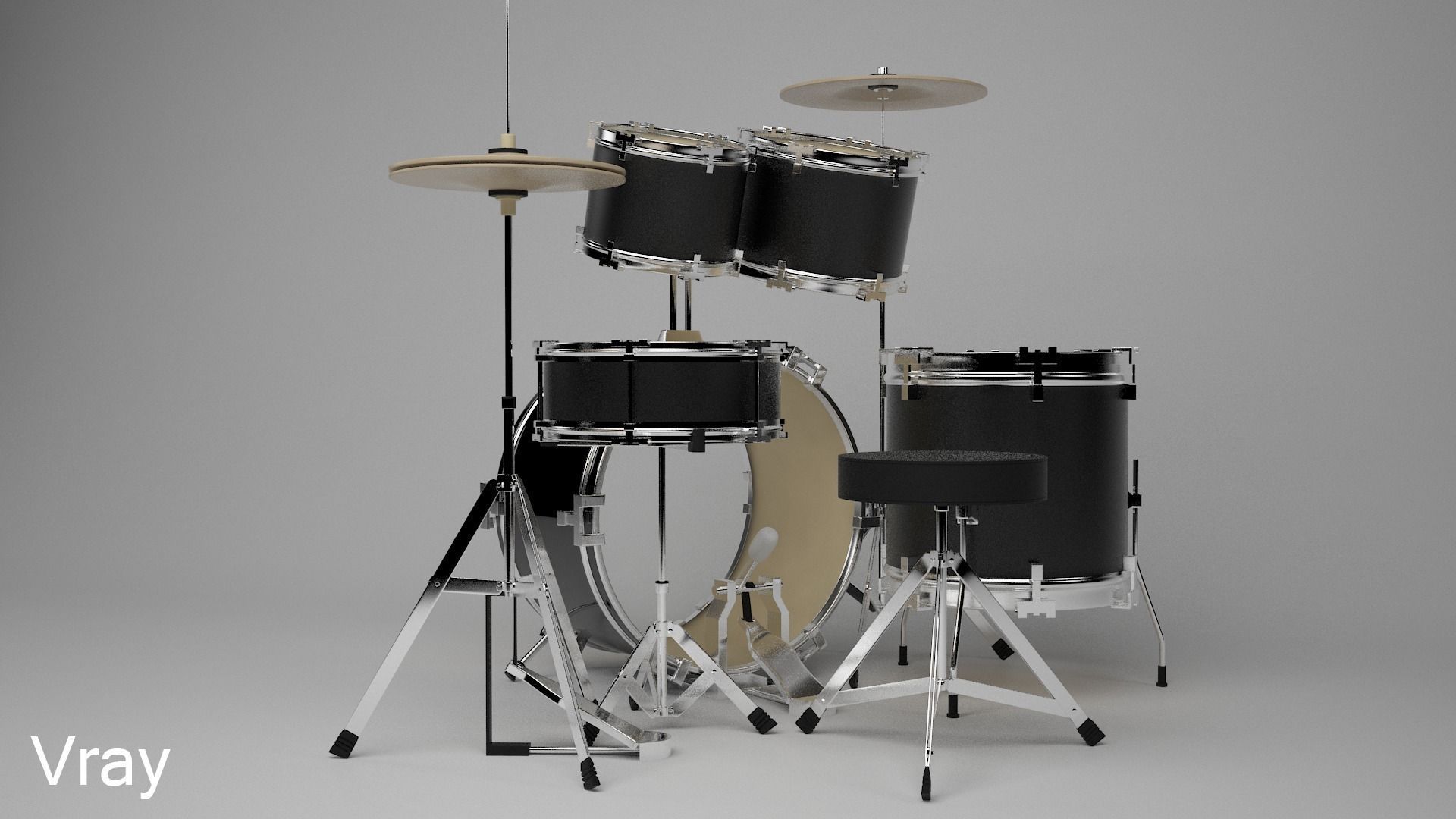 Drum kit 3D model_5