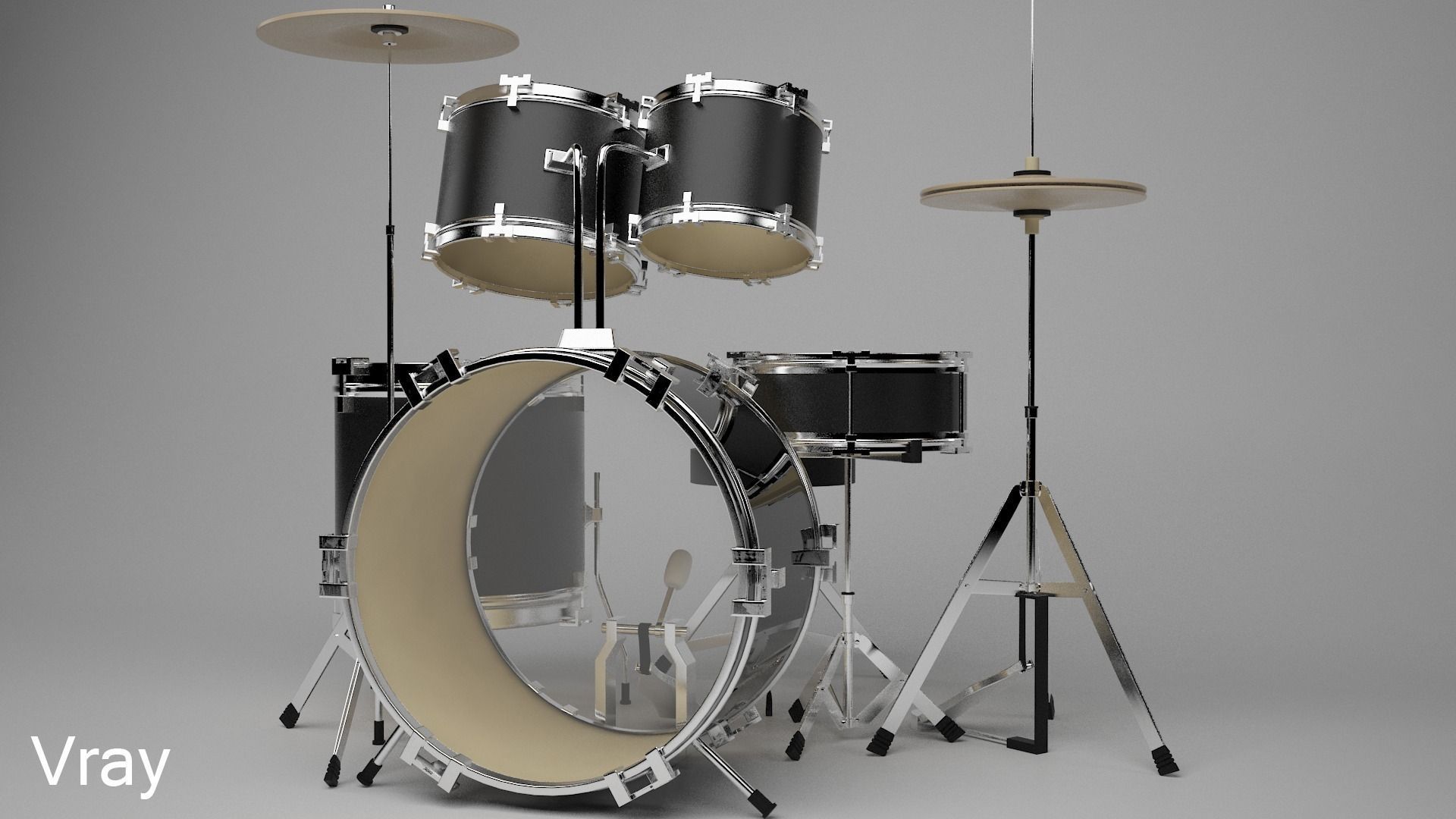 Drum kit 3D model_0