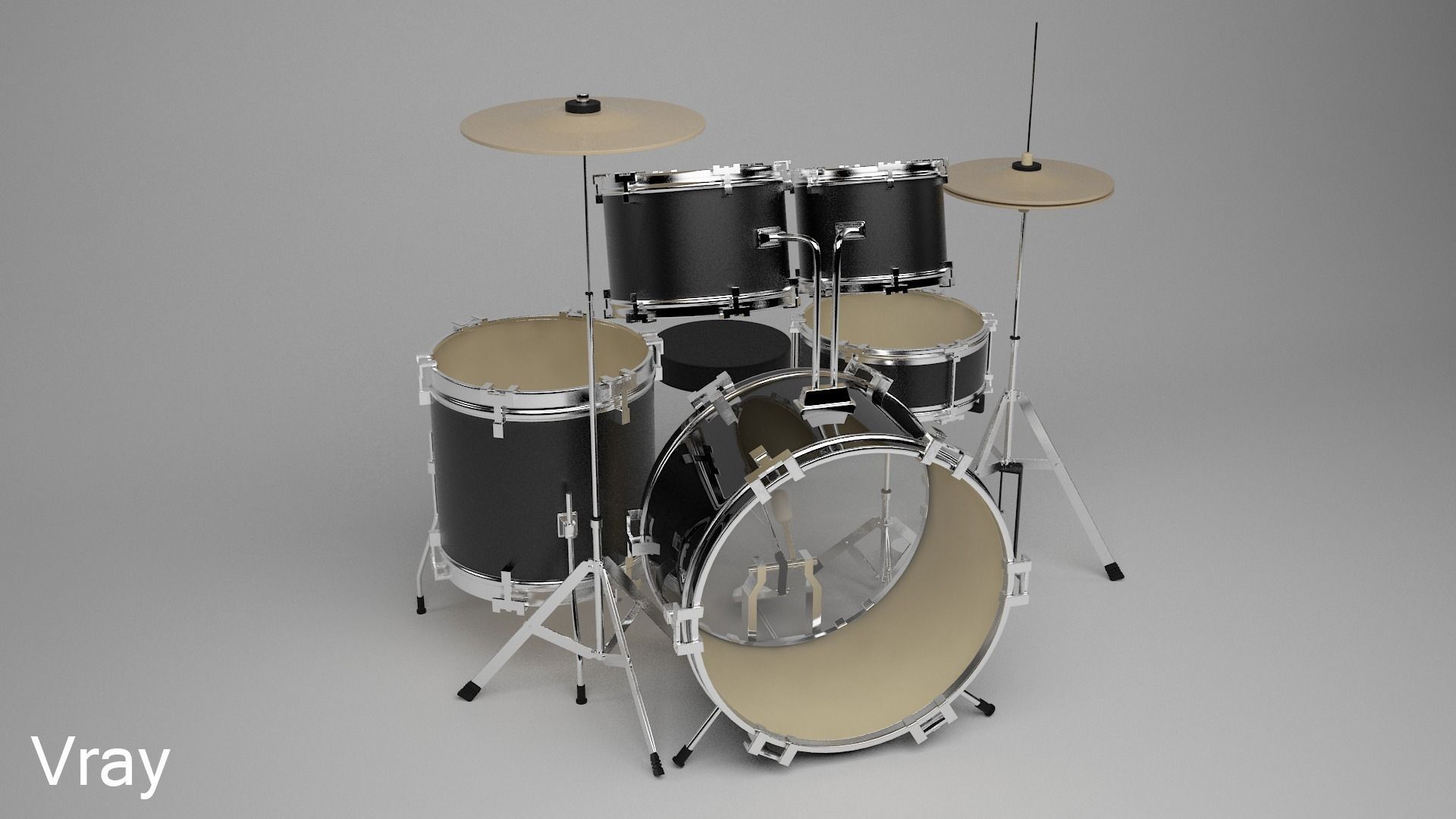 Drum kit 3D model_1