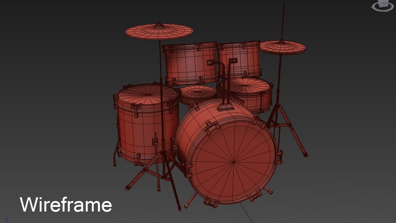 Drum kit 3D model_7