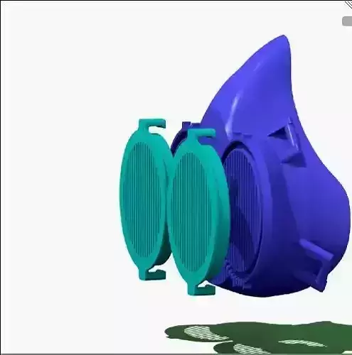 DOUBLE PROTECTION COVID MASK 3D print model