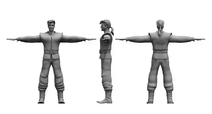 cartoon movie hero 3d model