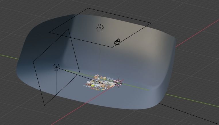 A set of products drinks kitchen utensils Low-poly 3D model_3