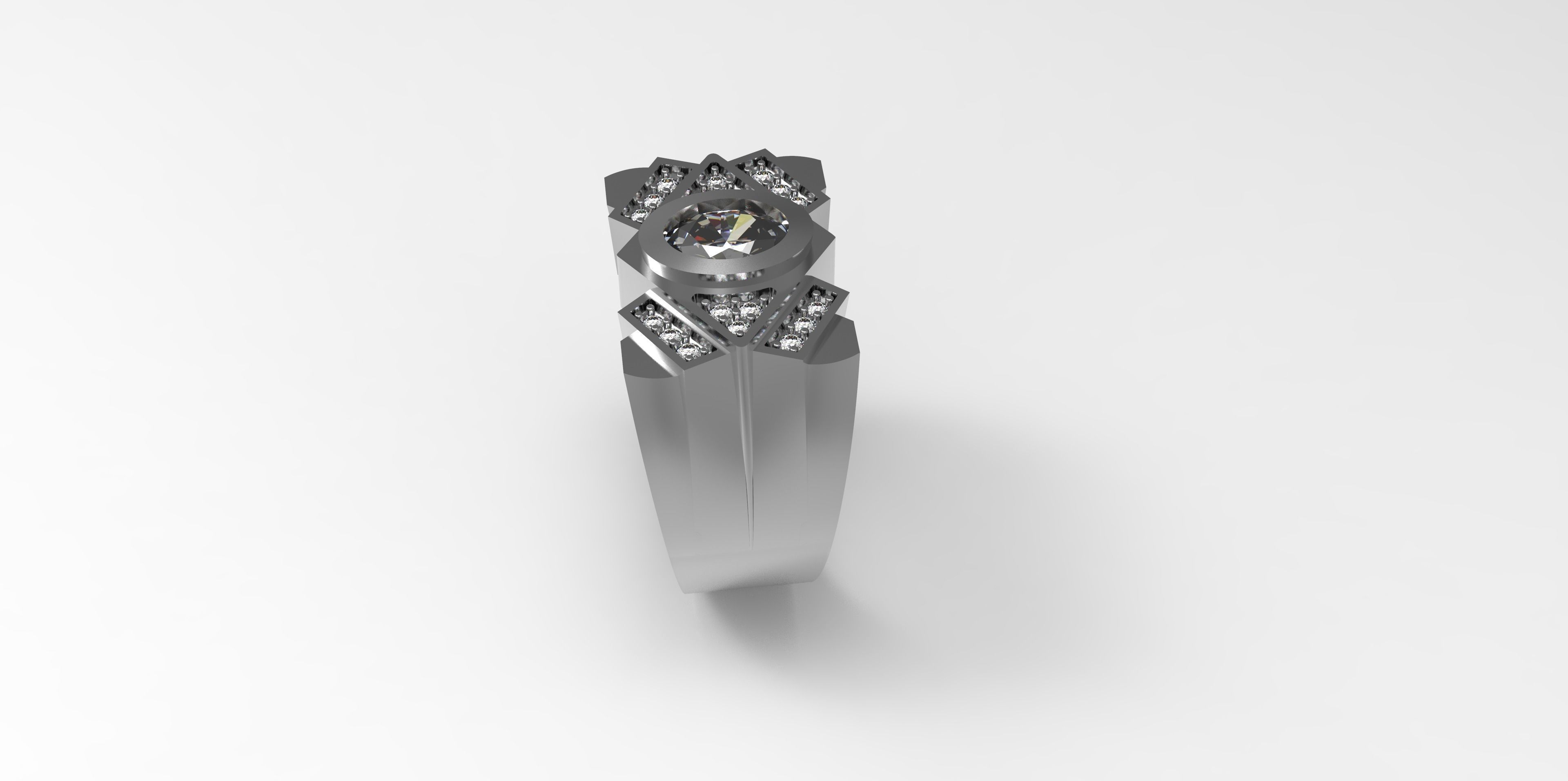 Rings-CC1-with diamond -1 Files 3D print model 3D print model 3D print model_4