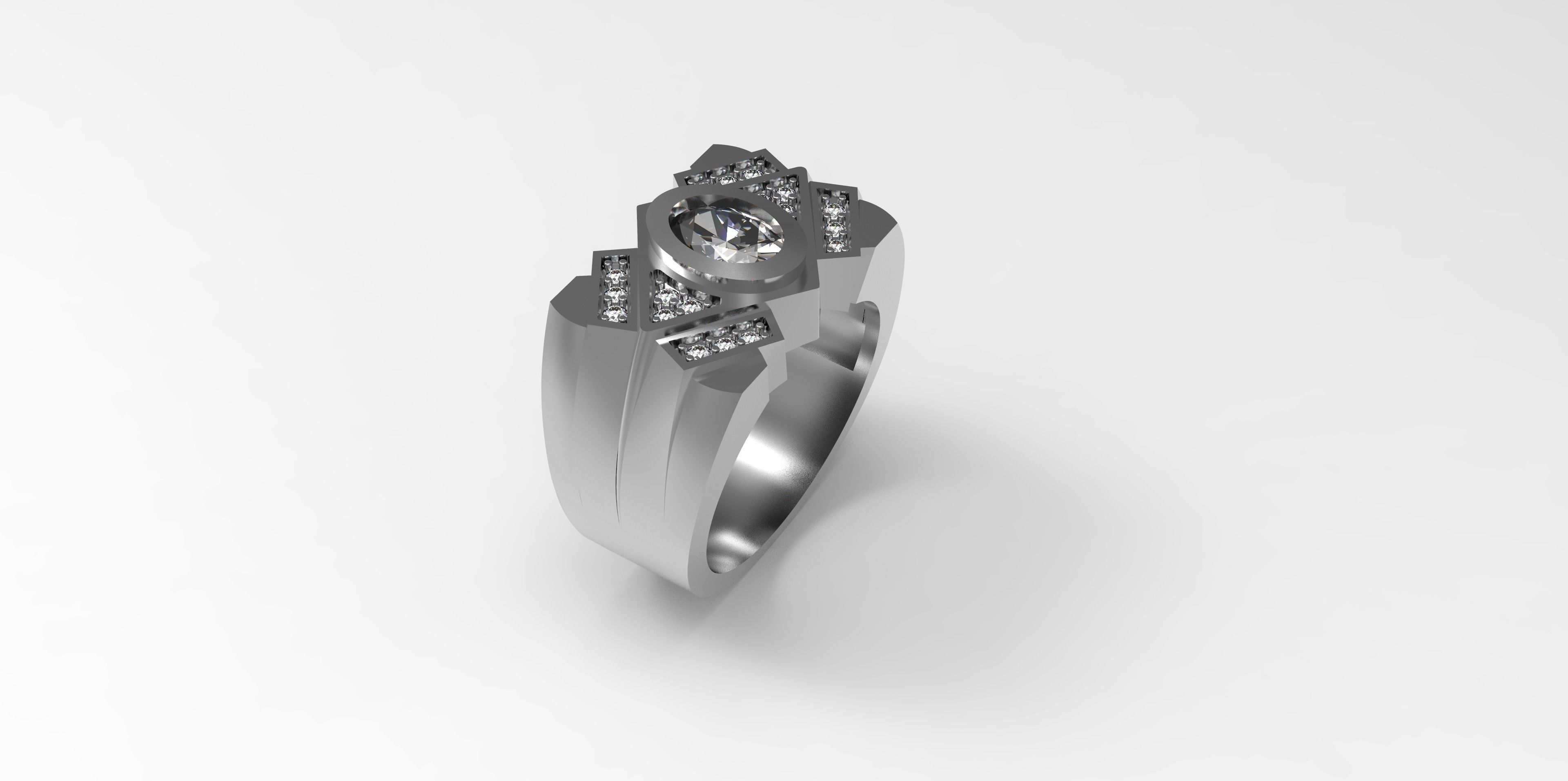 Rings-CC1-with diamond -1 Files 3D print model 3D print model 3D print model_5