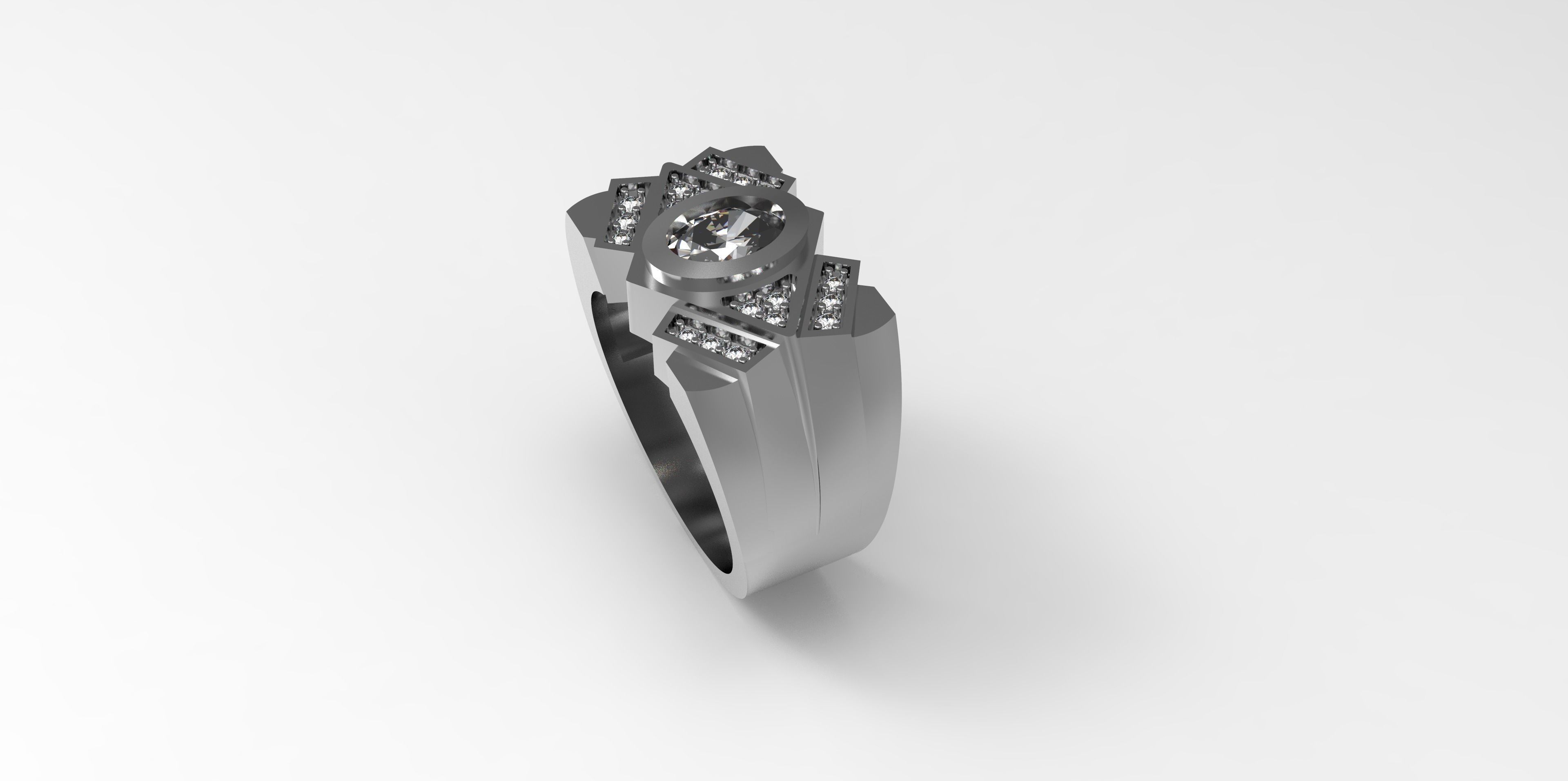 Rings-CC1-with diamond -1 Files 3D print model 3D print model 3D print model_8
