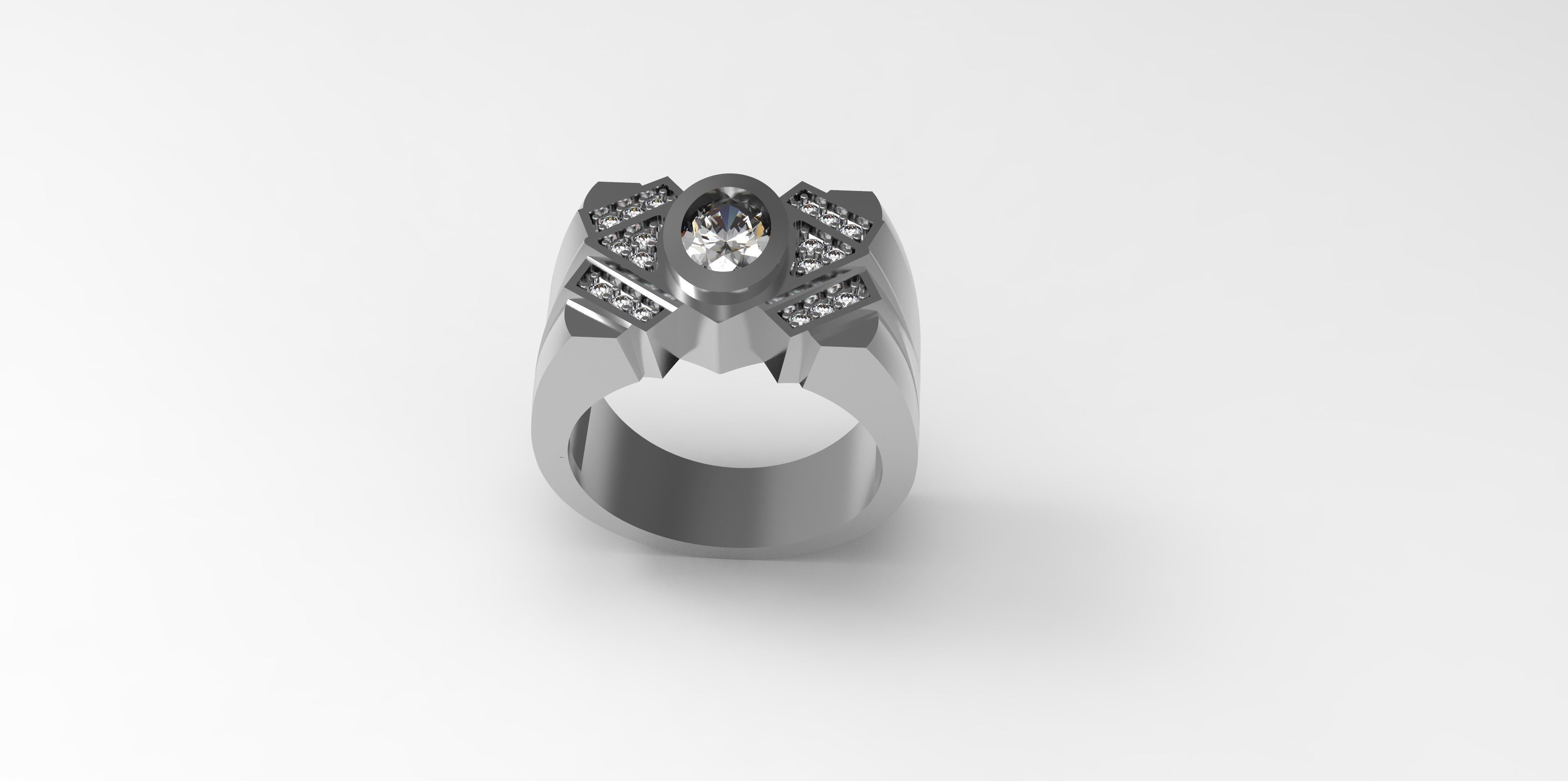 Rings-CC1-with diamond -1 Files 3D print model 3D print model 3D print model_2