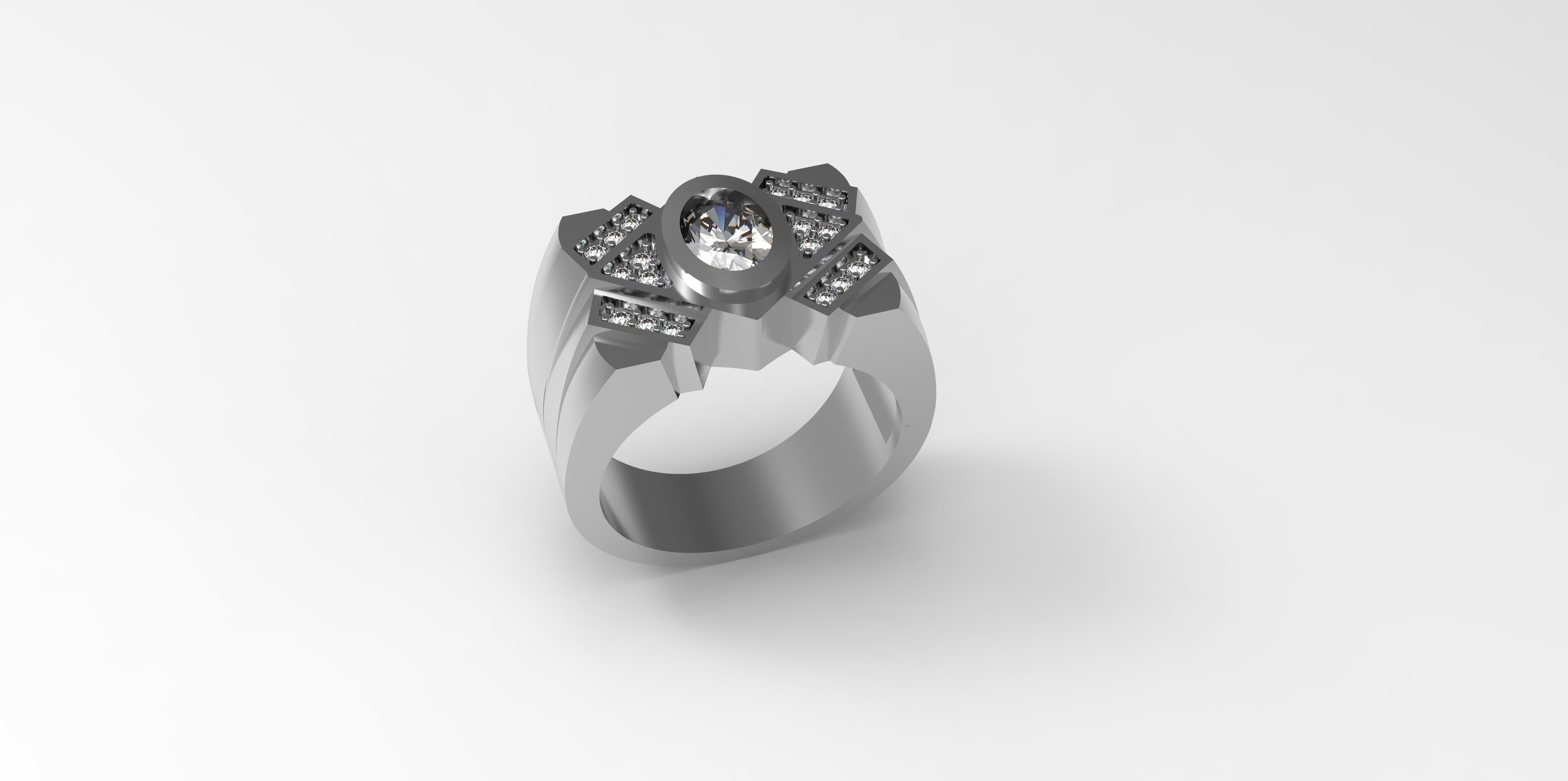 Rings-CC1-with diamond -1 Files 3D print model 3D print model 3D print model_6