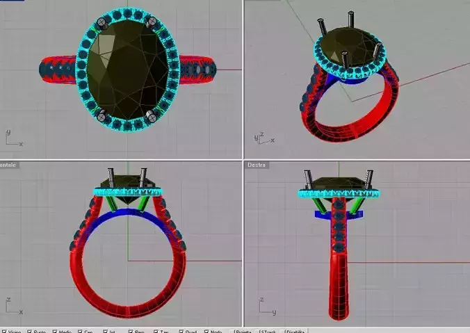 Oval Halo Semi Mount Engagement Ring