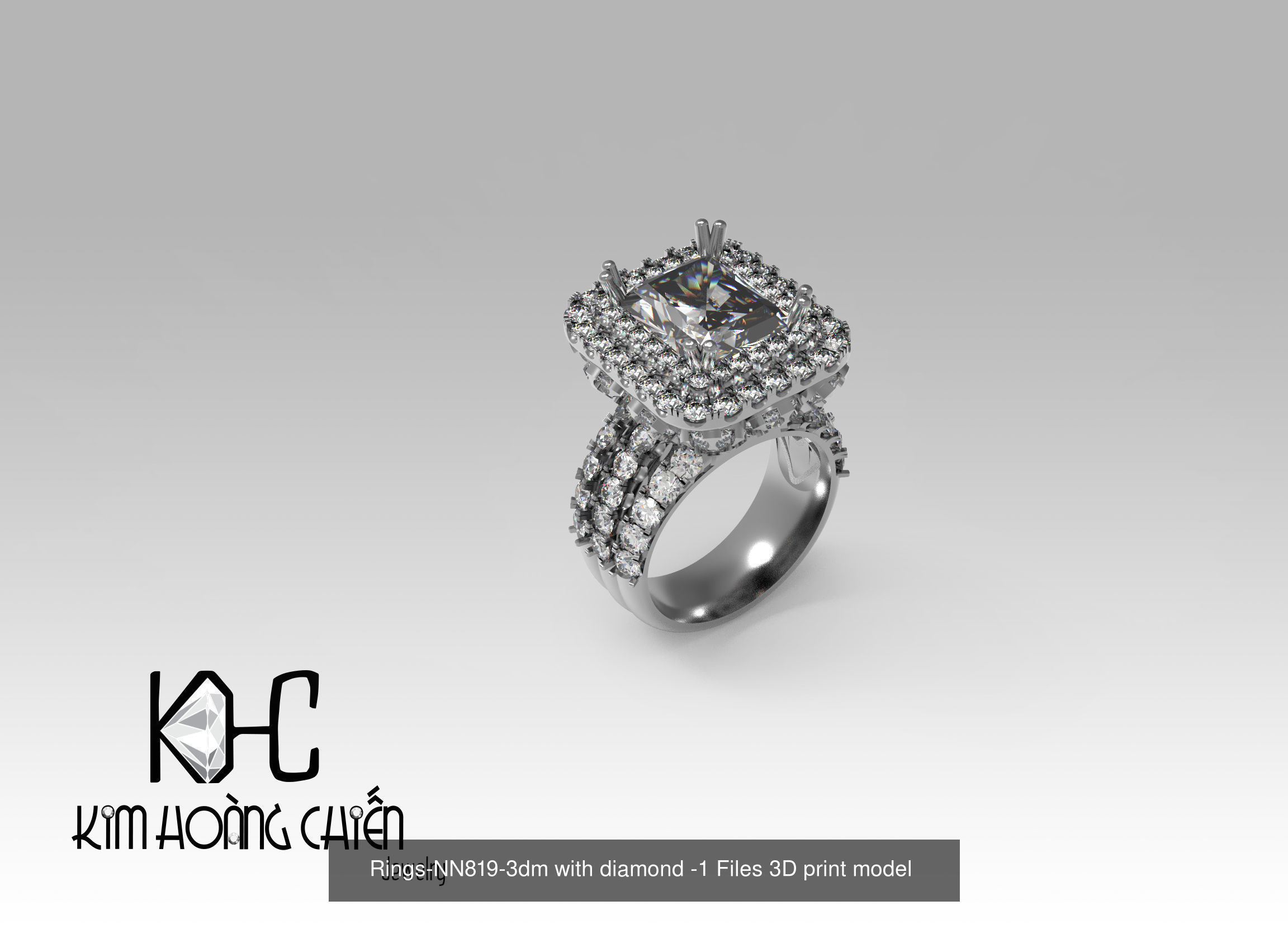 collection Rings-3dm with diamond -24 Files 3D print model  _16