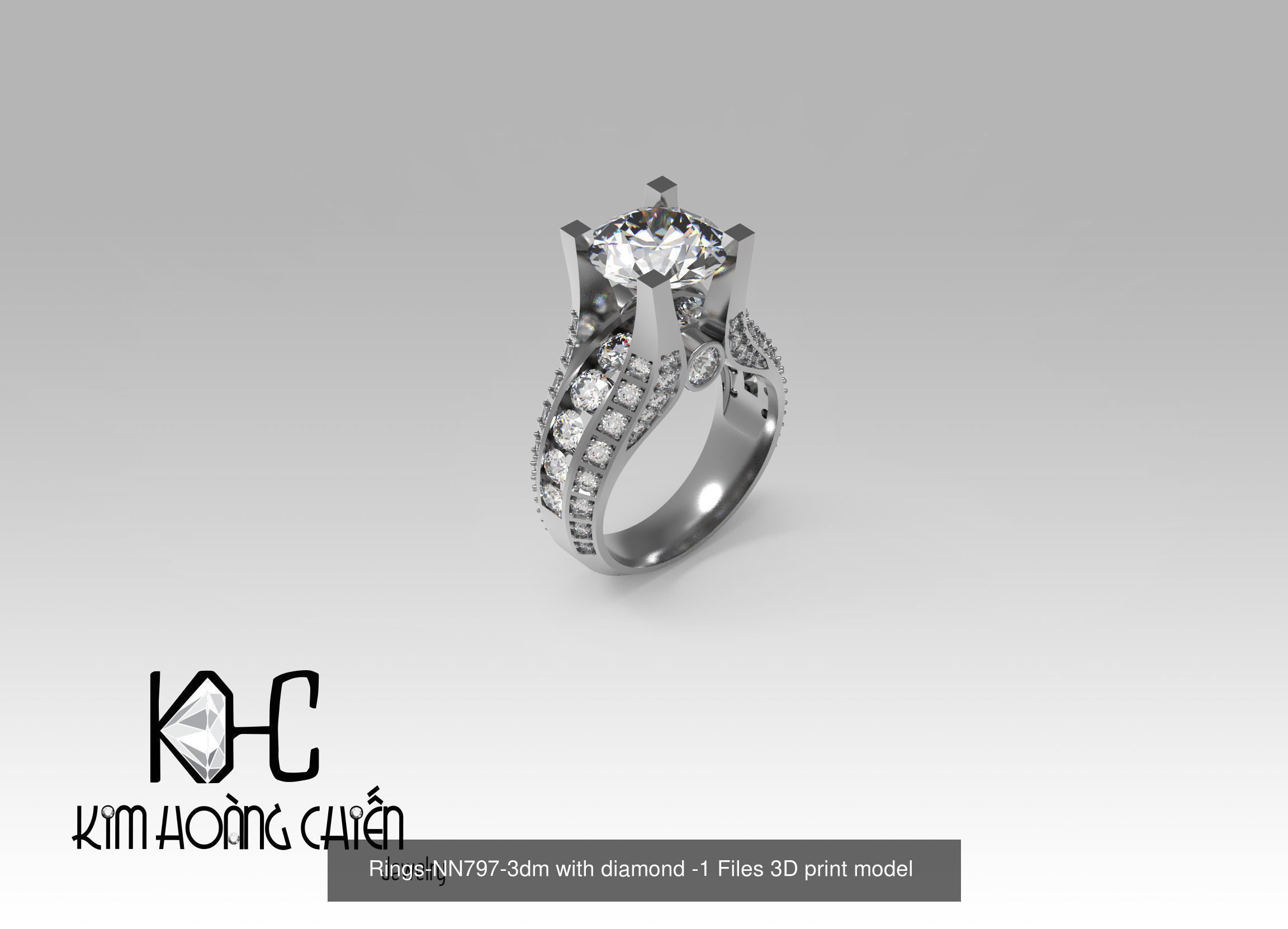 collection Rings-3dm with diamond -24 Files 3D print model  _15