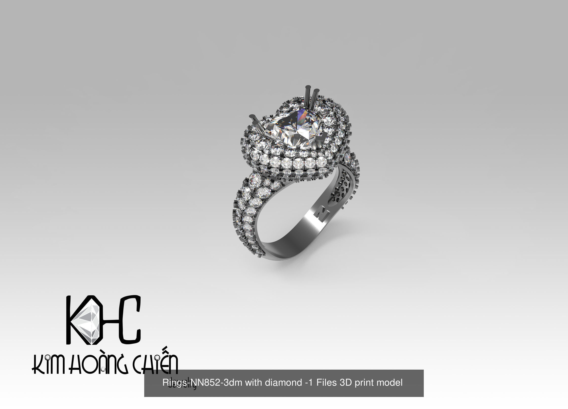 collection Rings-3dm with diamond -24 Files 3D print model  _17