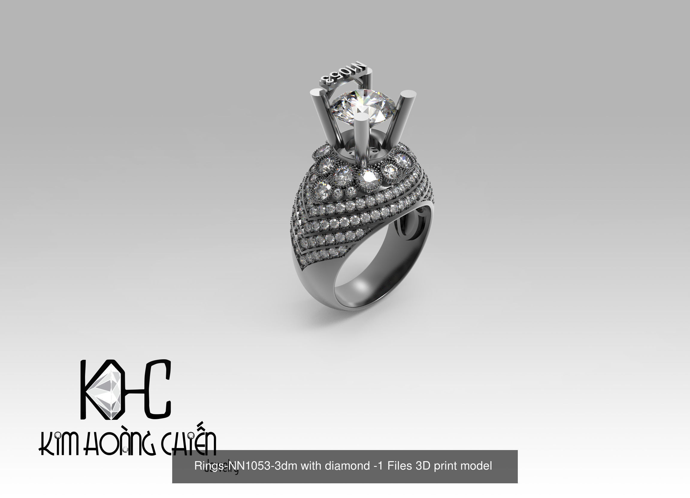 collection Rings-3dm with diamond -24 Files 3D print model  _24