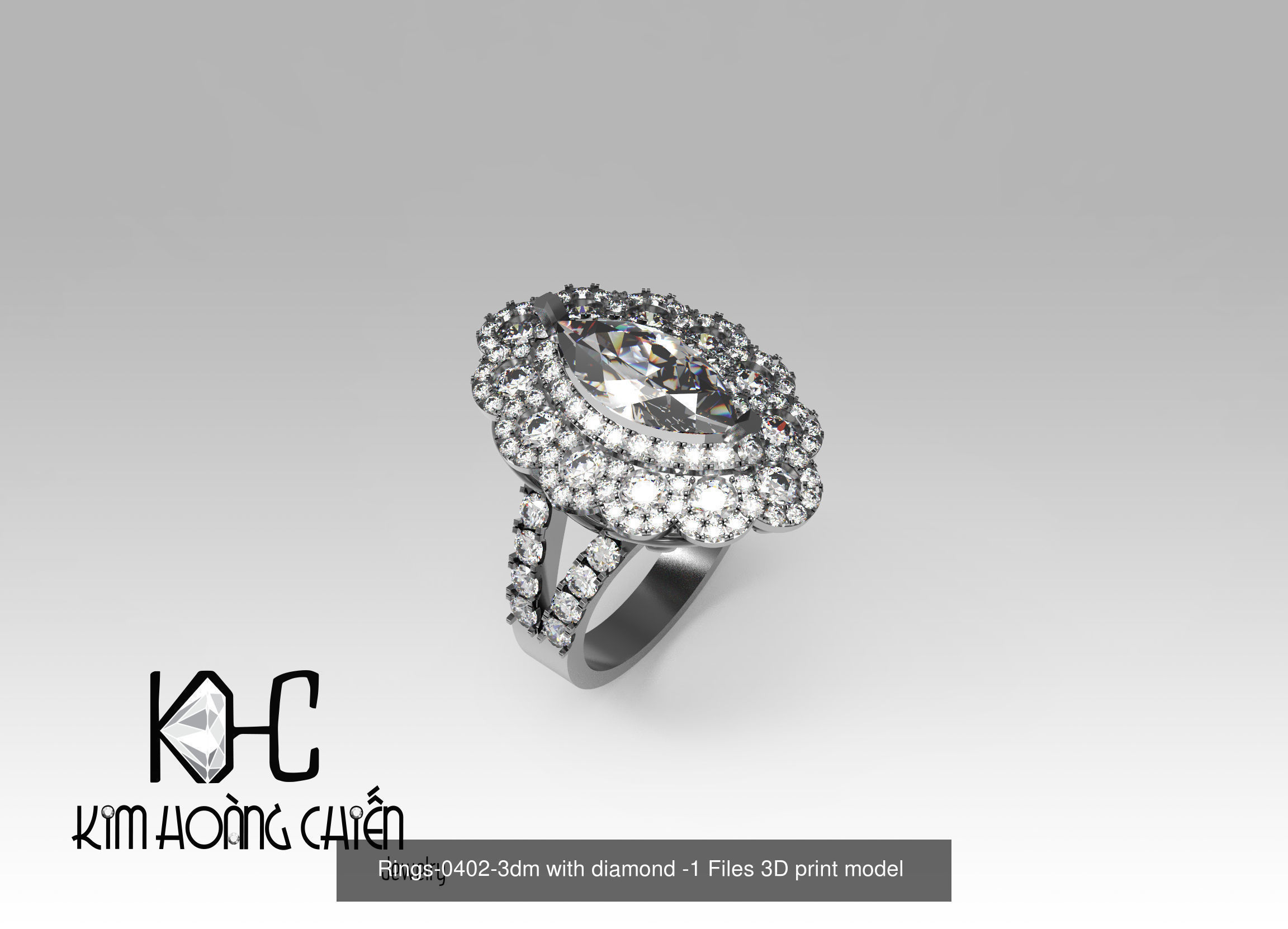 collection Rings-3dm with diamond -24 Files 3D print model  _5