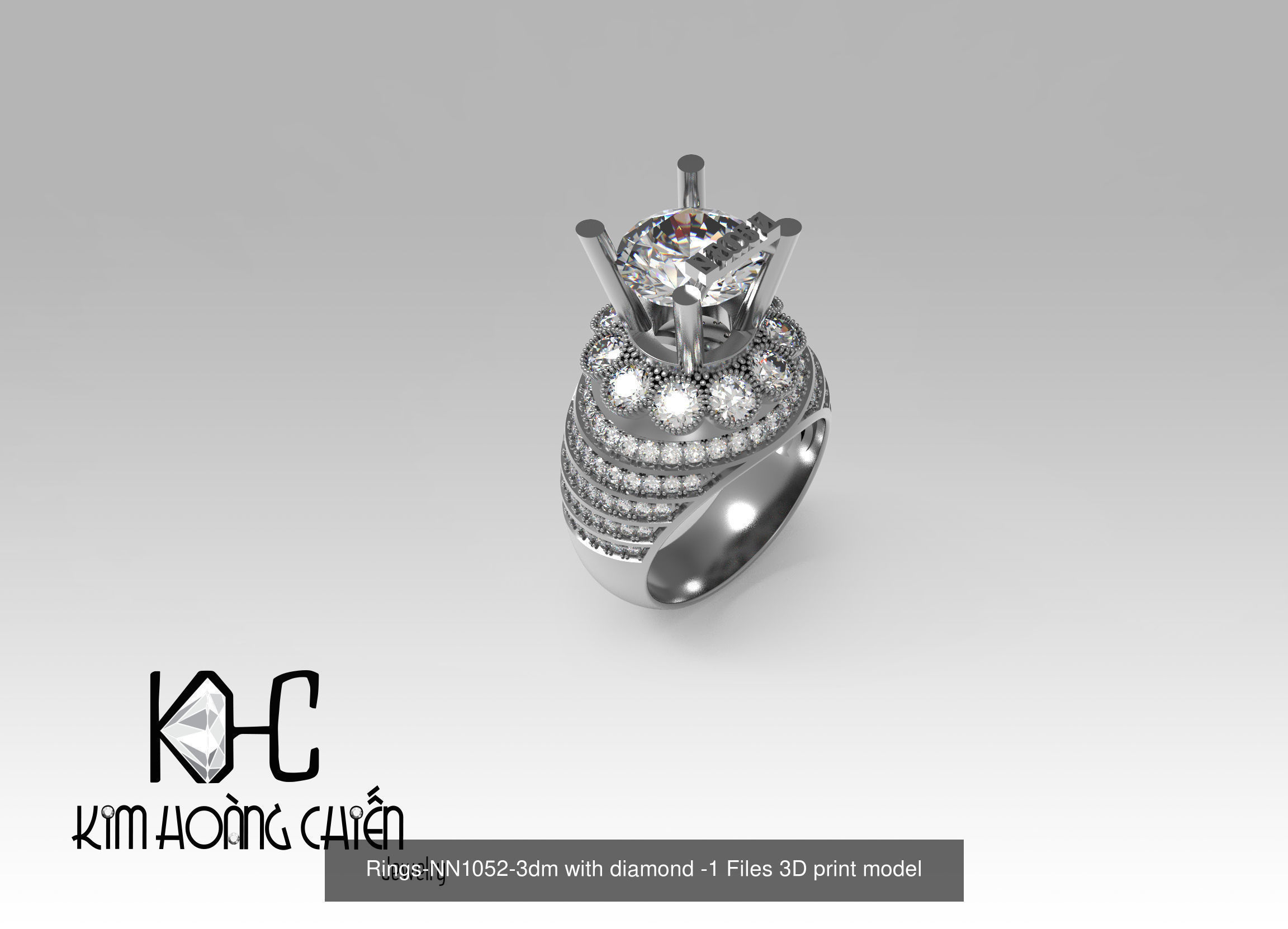 collection Rings-3dm with diamond -24 Files 3D print model  _23