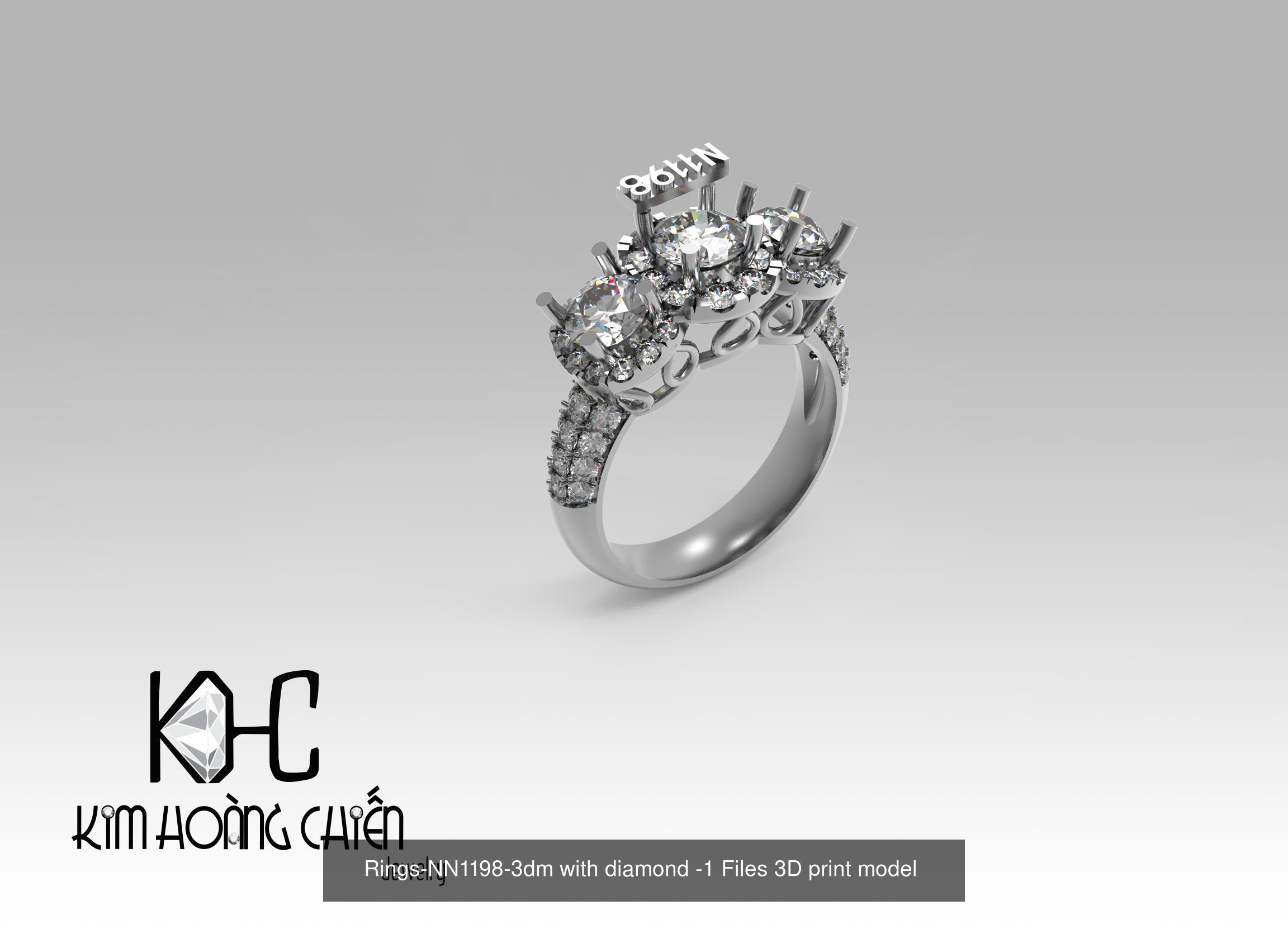 collection Rings-3dm with diamond -24 Files 3D print model  _25