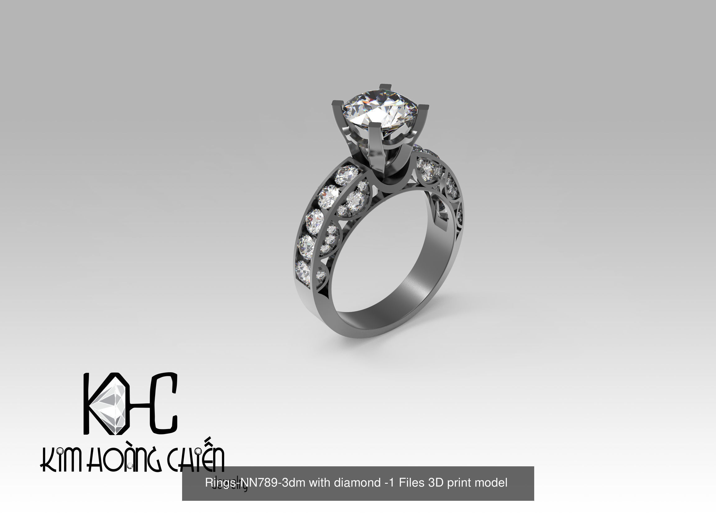 collection Rings-3dm with diamond -24 Files 3D print model  _13