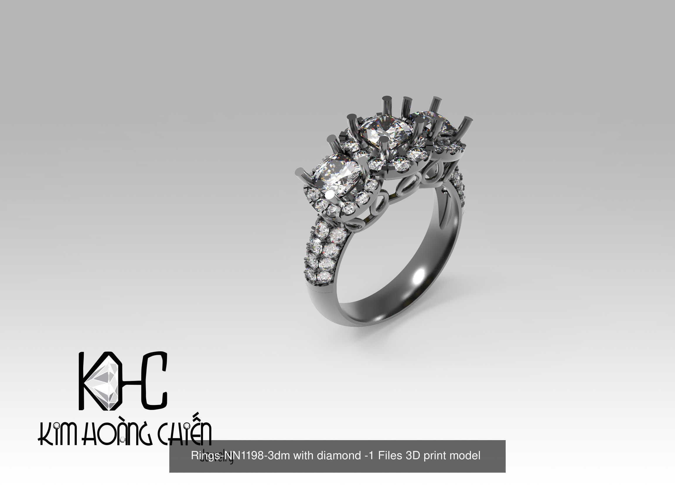 collection Rings-3dm with diamond -24 Files 3D print model  _26