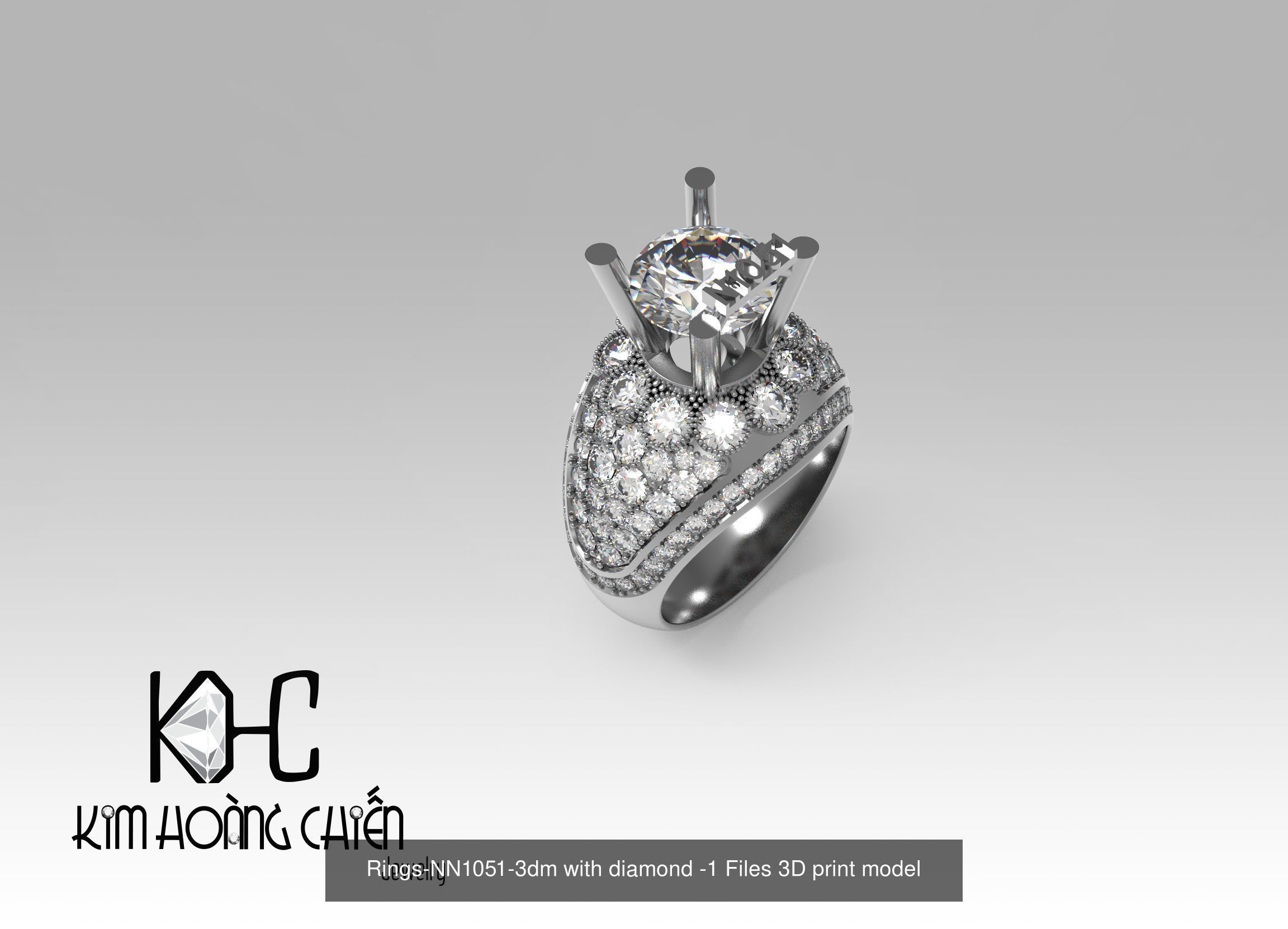 collection Rings-3dm with diamond -24 Files 3D print model  _22