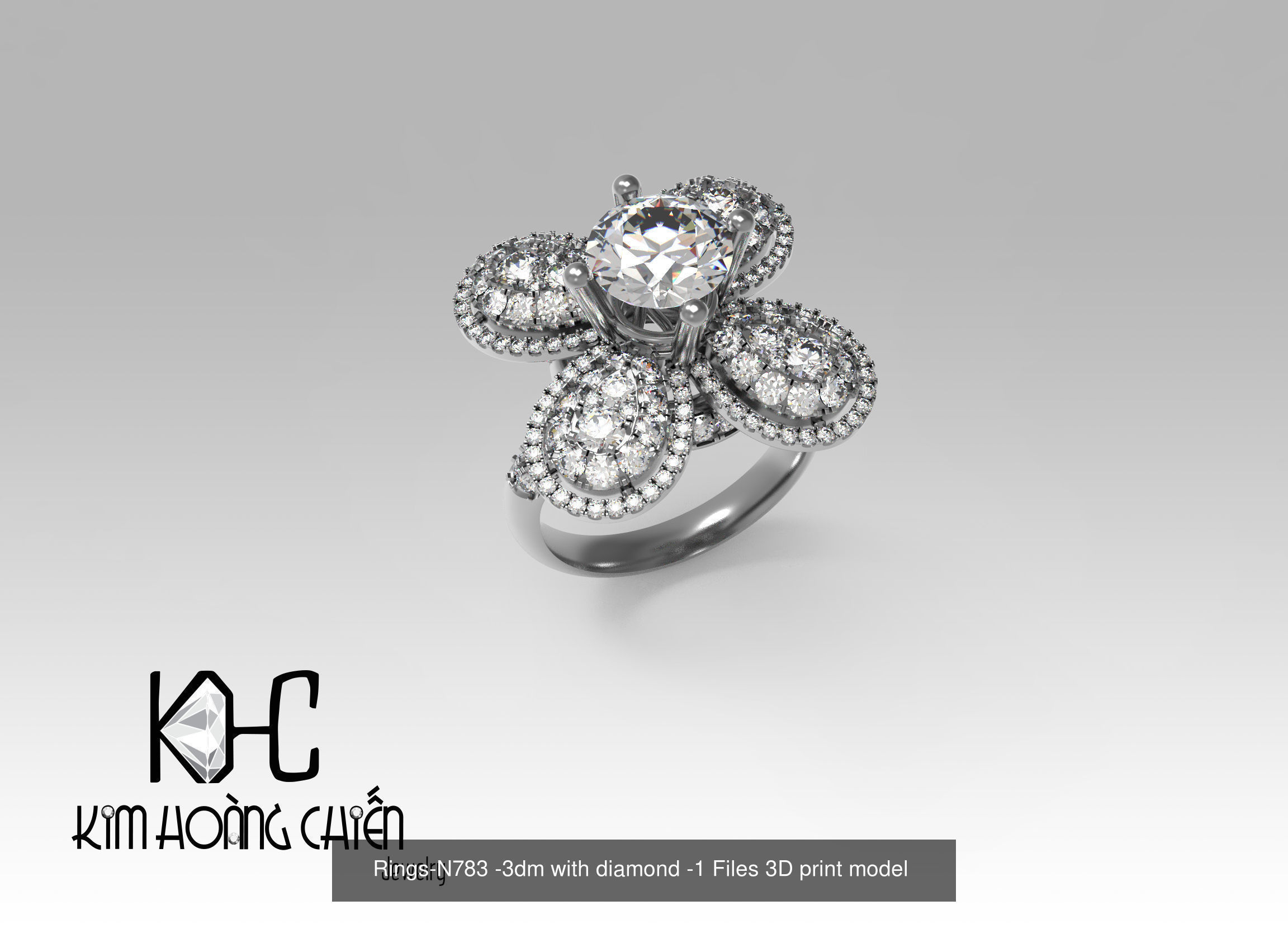 collection Rings-3dm with diamond -24 Files 3D print model  _12
