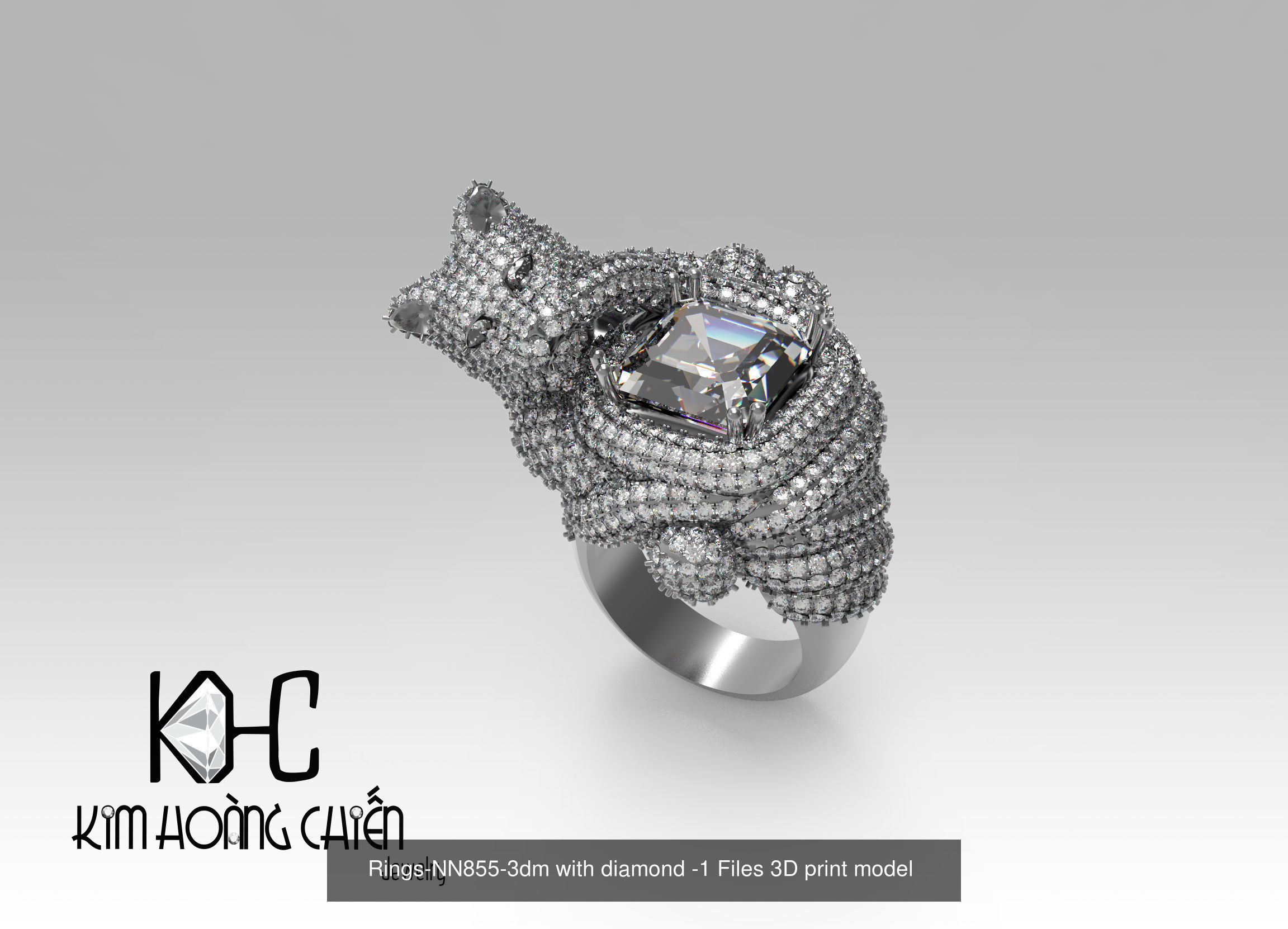 collection Rings-3dm with diamond -24 Files 3D print model  _18
