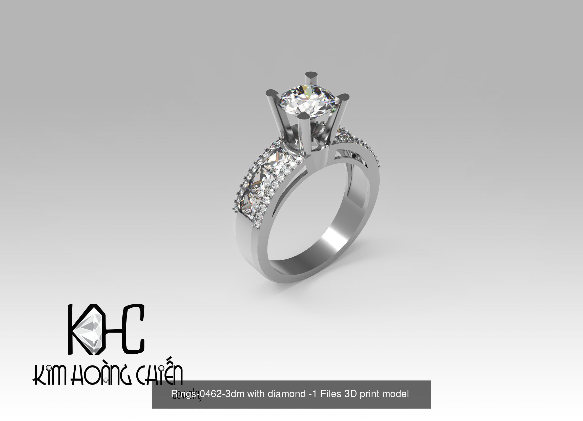 collection Rings-3dm with diamond -24 Files 3D print model  _7