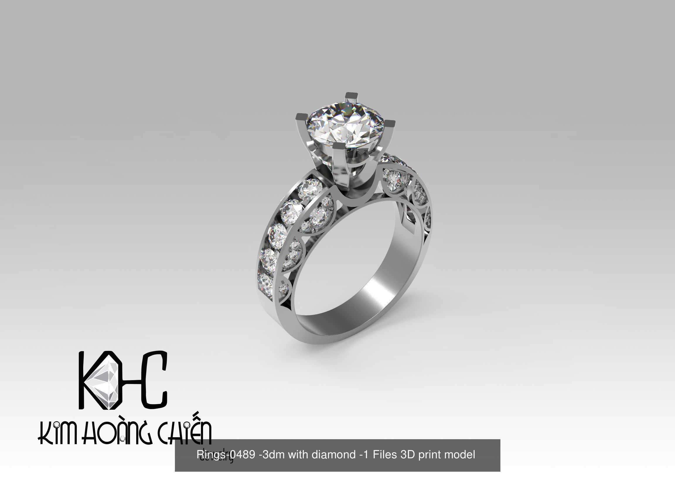 collection Rings-3dm with diamond -24 Files 3D print model  _9
