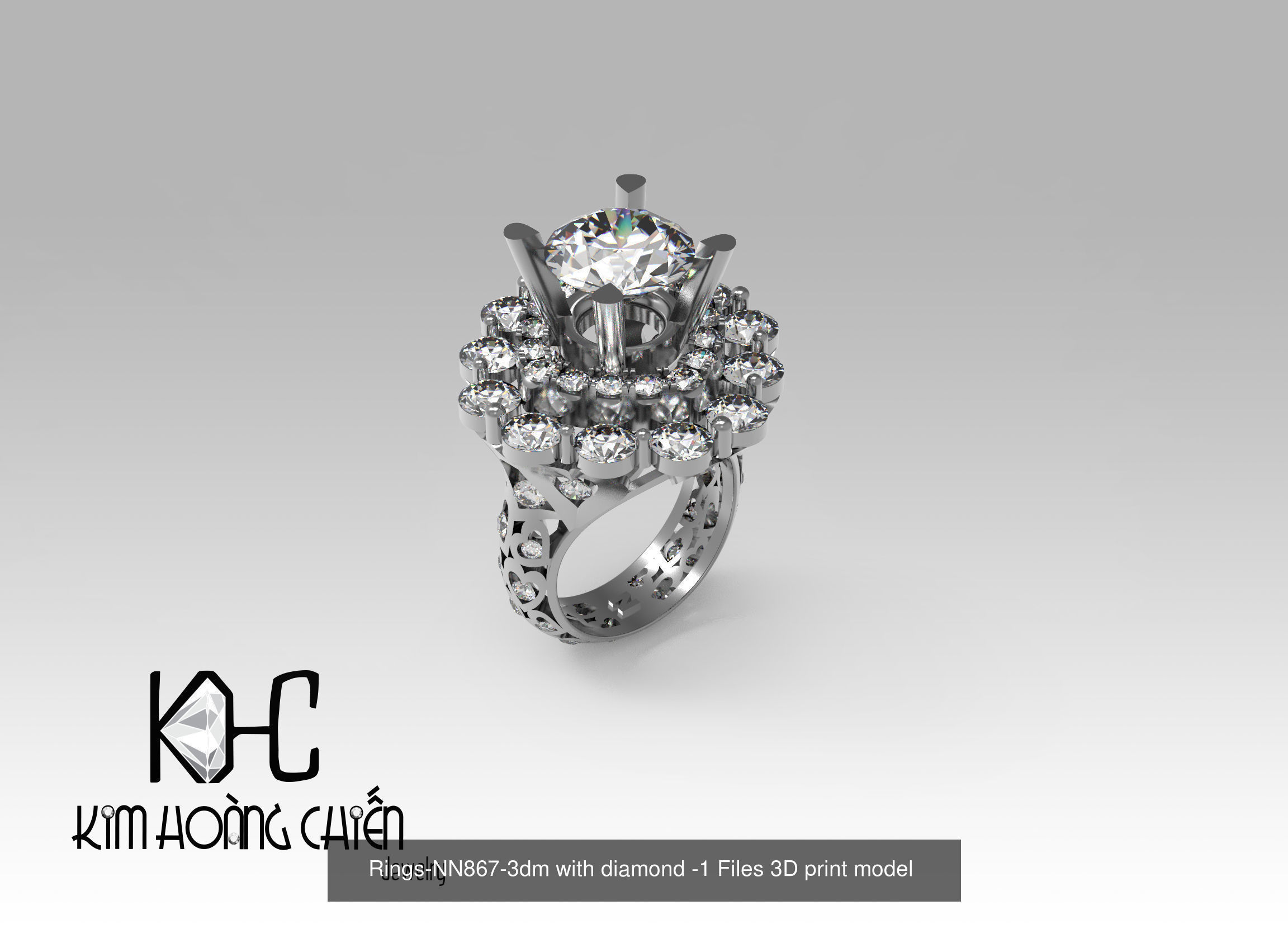 collection Rings-3dm with diamond -24 Files 3D print model  _20