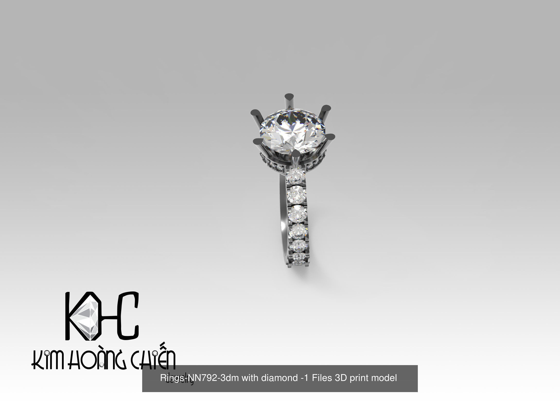 collection Rings-3dm with diamond -24 Files 3D print model  _14