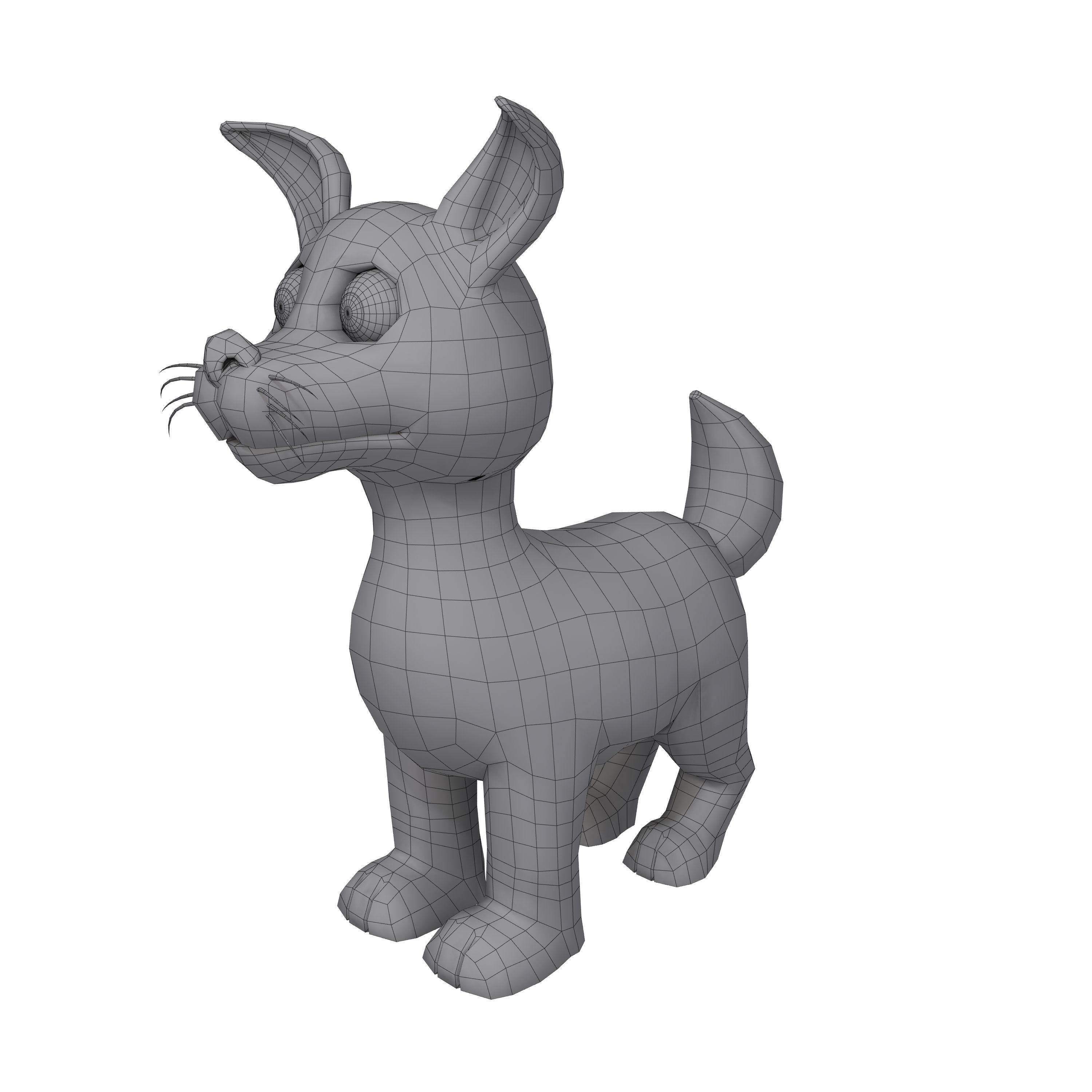 Dog Cartoon 3D model_7