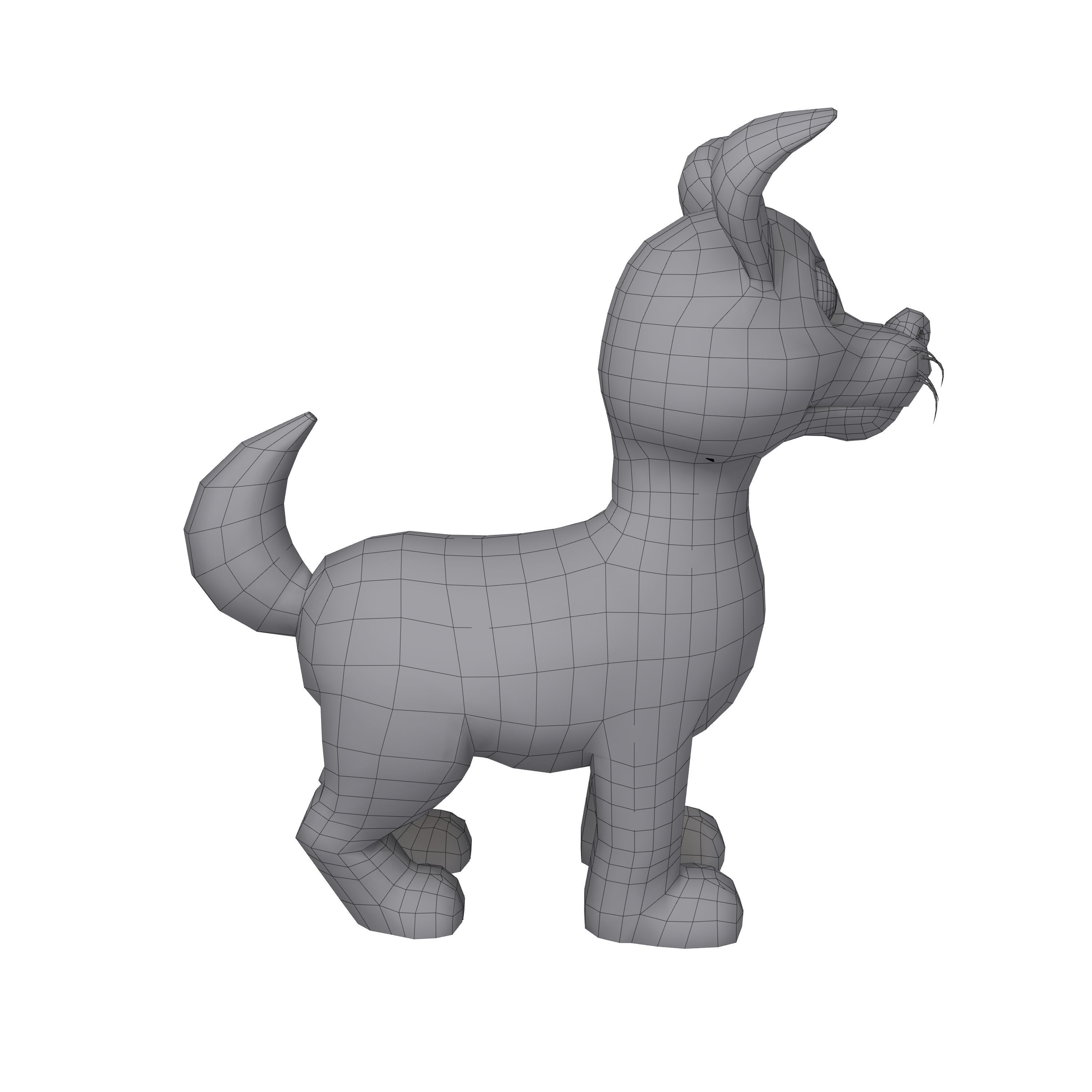 Dog Cartoon 3D model_5