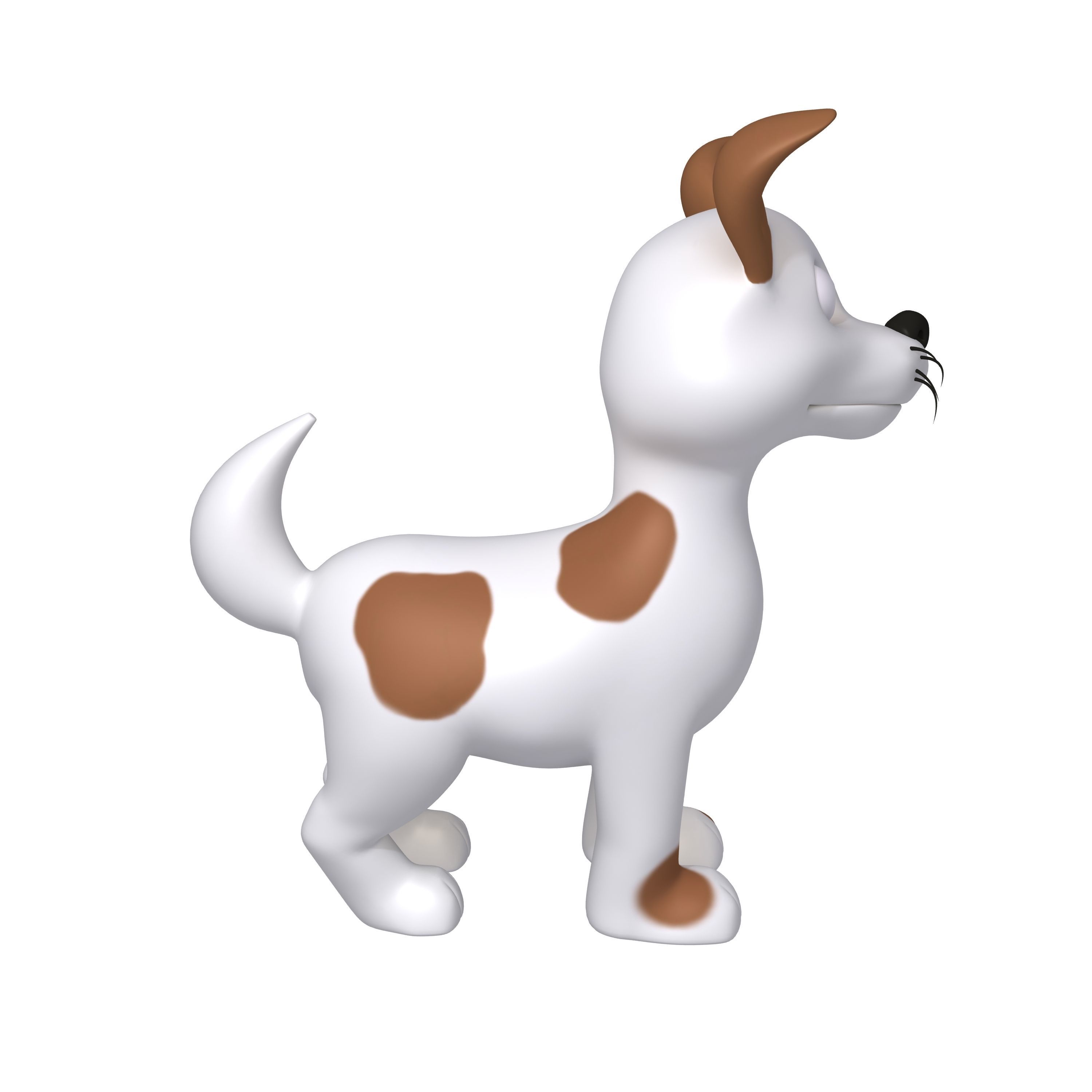 Dog Cartoon 3D model_2