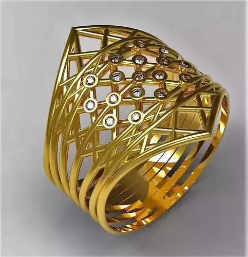 Set of two Rings with diamonds