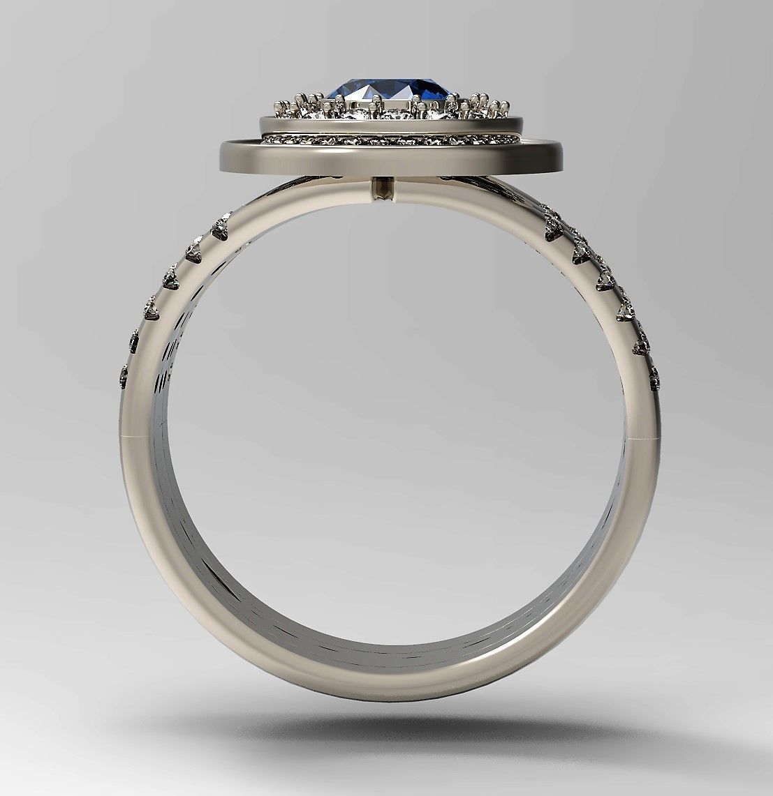 A set of two tourage brilliant rings 3D print model_3