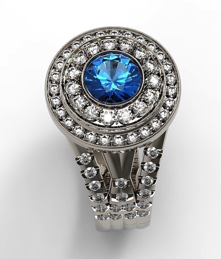 A set of two tourage brilliant rings 3D print model_6