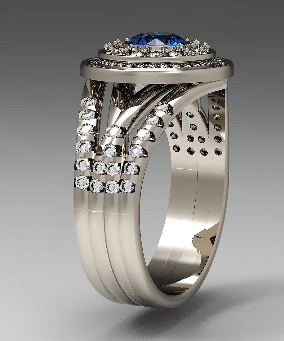 A set of two tourage brilliant rings 3D print model_1