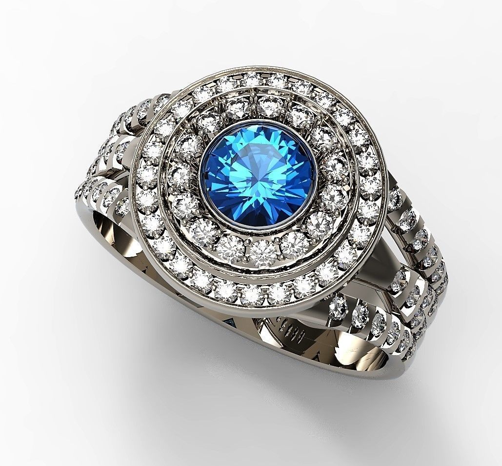 A set of two tourage brilliant rings 3D print model_7