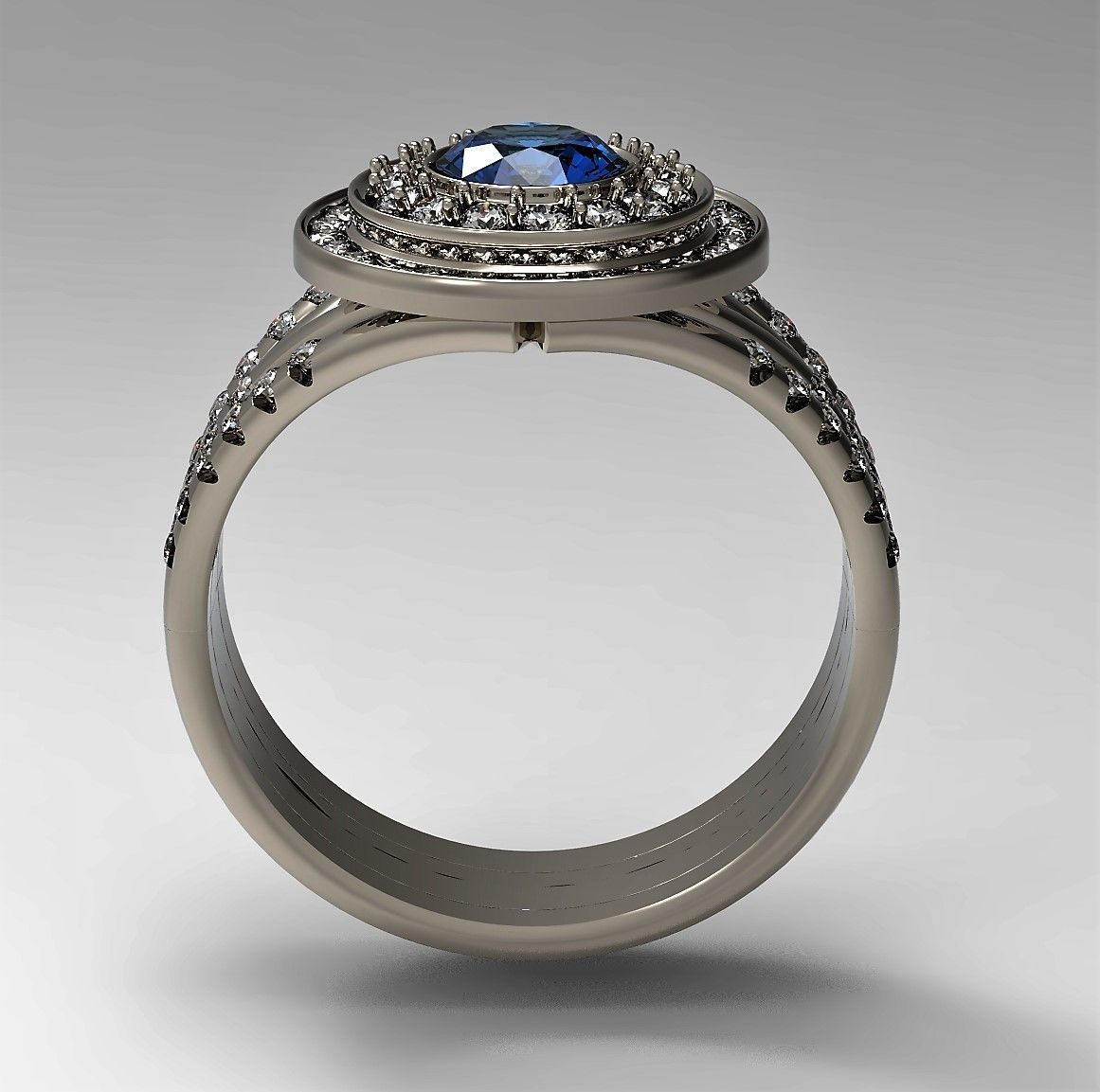 A set of two tourage brilliant rings 3D print model_2