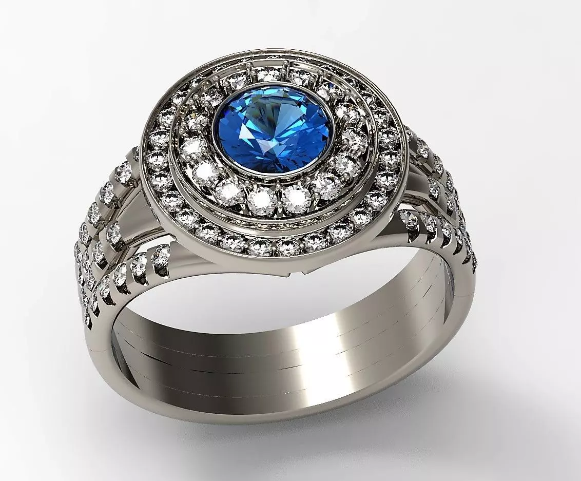 A set of two tourage brilliant rings 3D print model_0